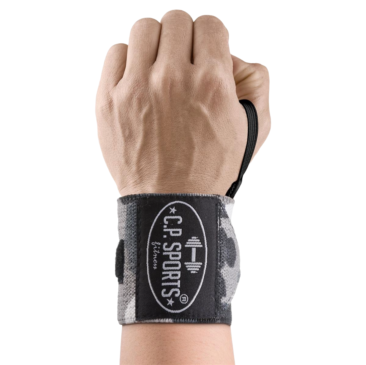 C.P. Sports Wrist Wraps 30 cm, white camo C.P. Sports