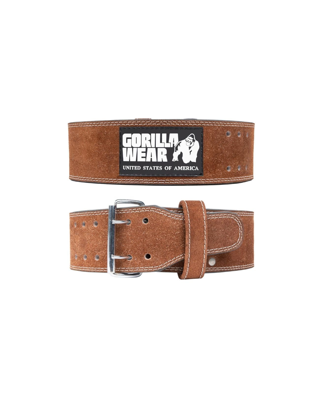 Gorilla Wear 4 Inch Powerlifting Belt, brown Gorilla Wear
