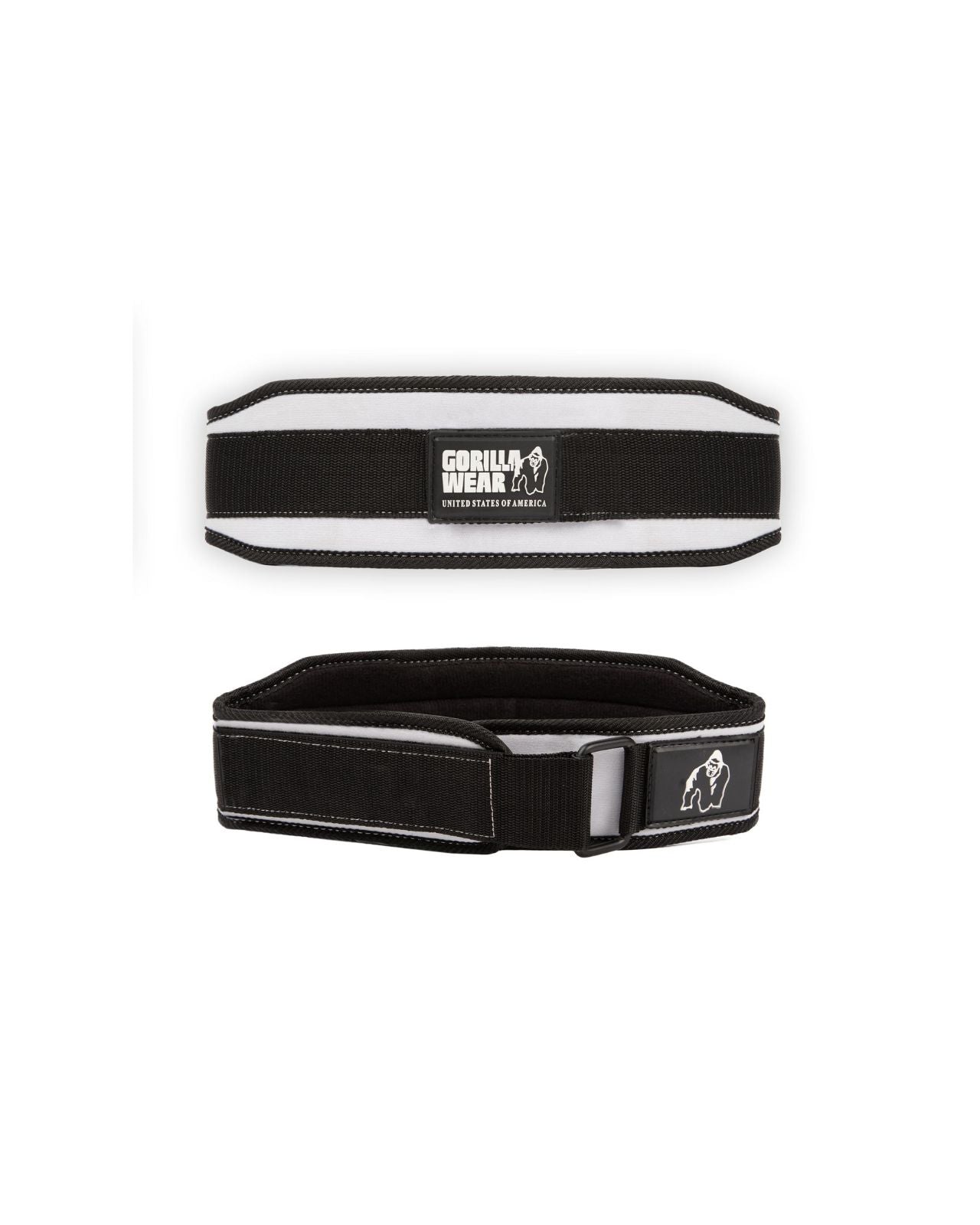Gorilla Wear 4 Inch Women's Lifting Belt, black/white Gorilla Wear
