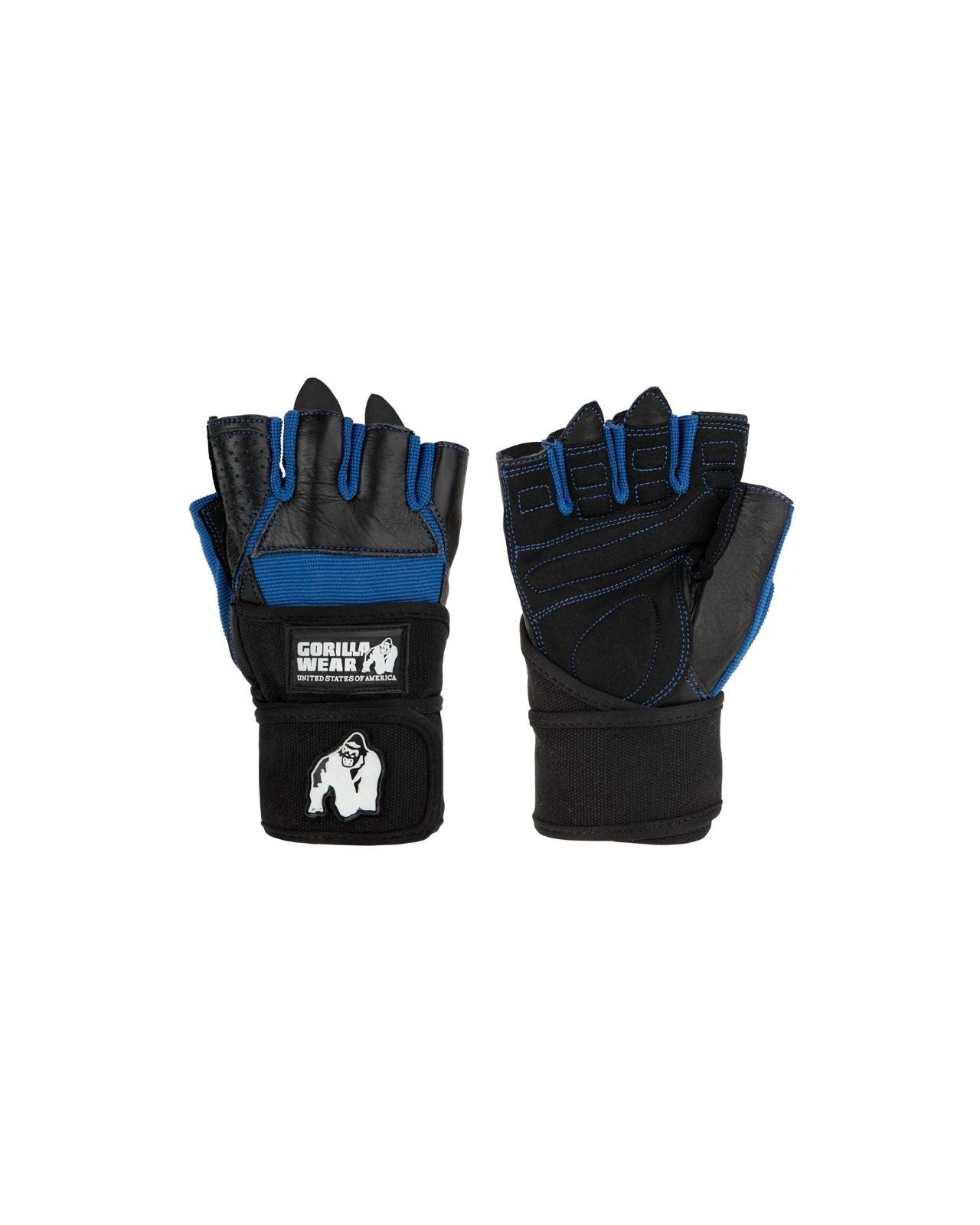 Gorilla Wear Dallas Wrist Wraps Gloves, black/blue Gorilla Wear