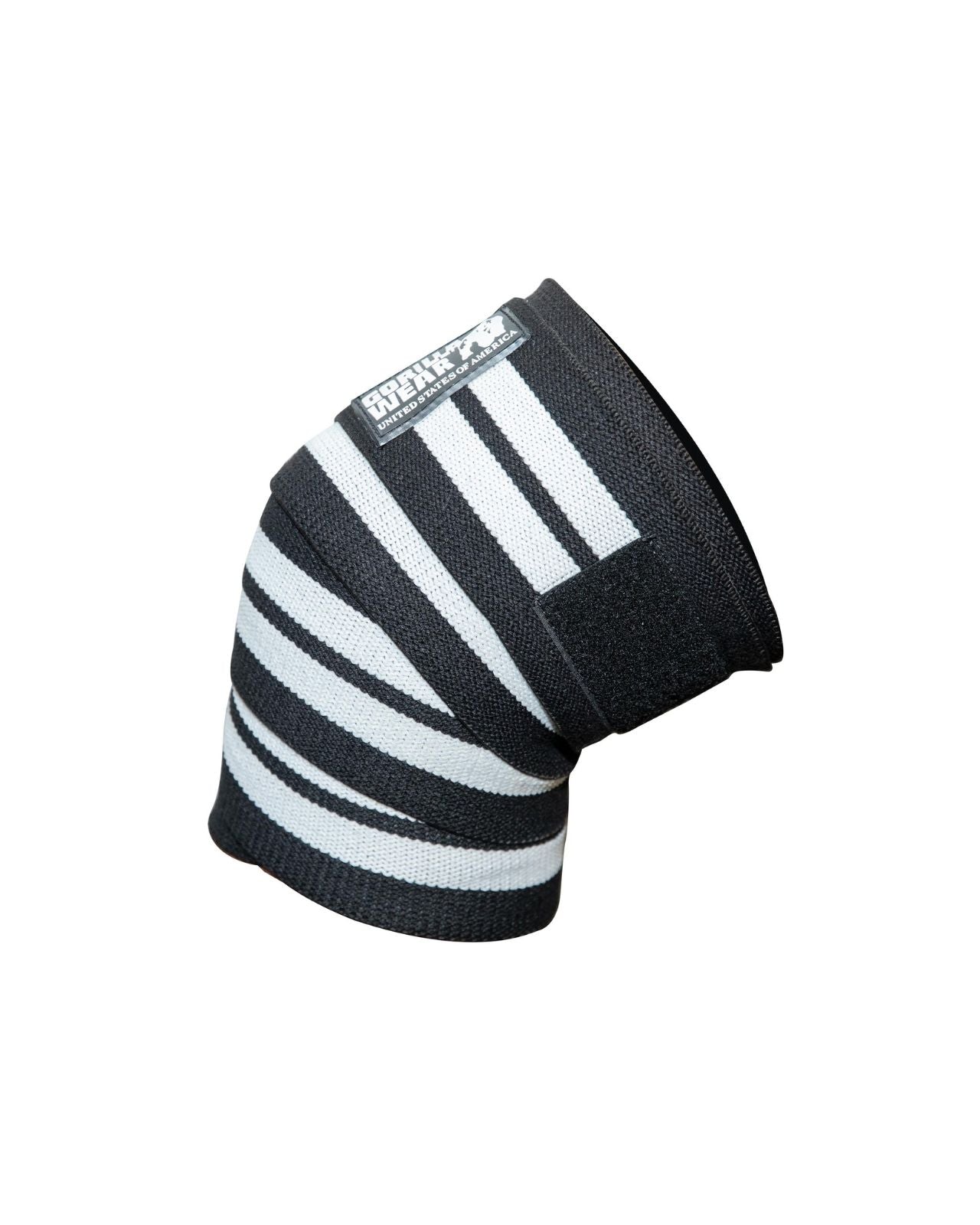 Gorilla Wear GW Knee Wraps 2,5 m, black/white Gorilla Wear