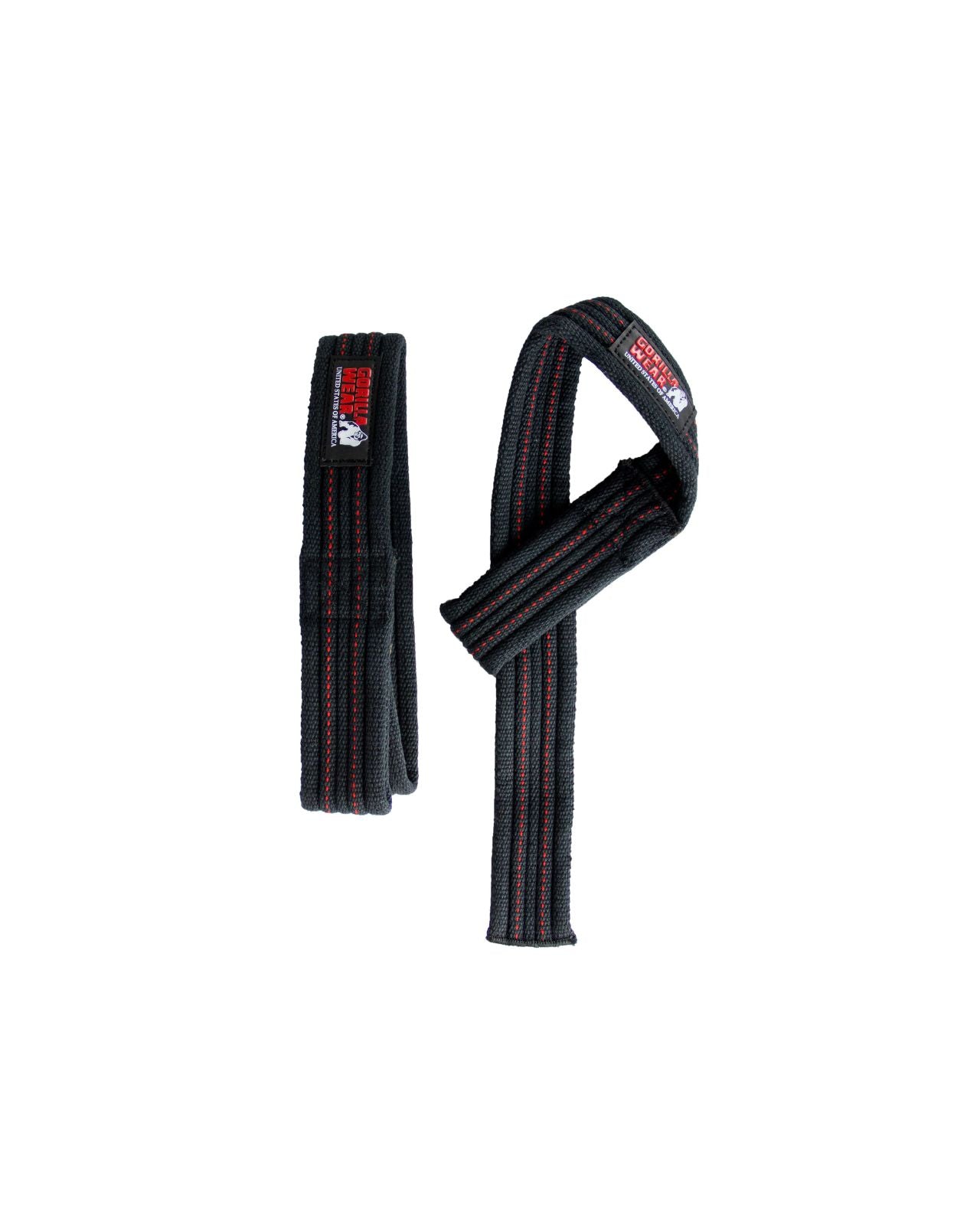 Gorilla Wear Hardcore Lifting Straps, black/red Gorilla Wear