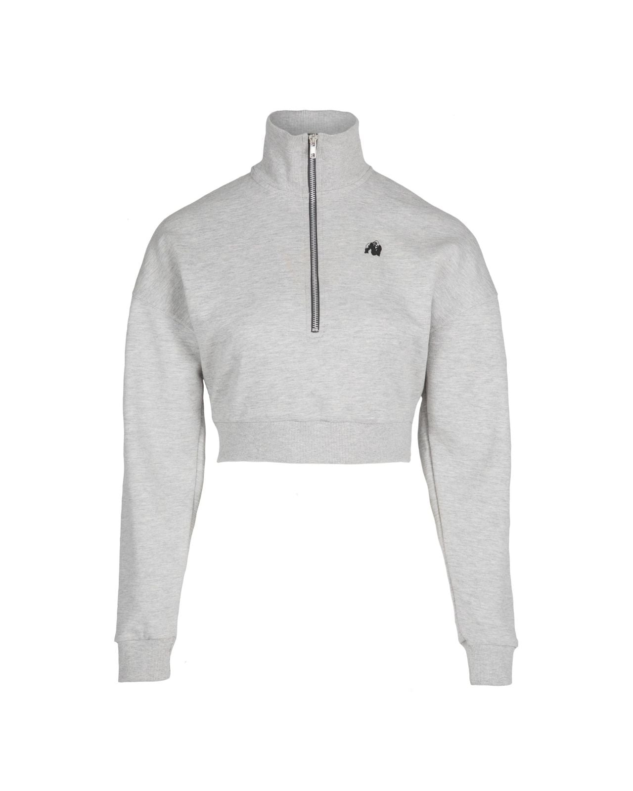 Gorilla Wear Ocala Cropped Half-Zip Sweatshirt, grey Gorilla Wear