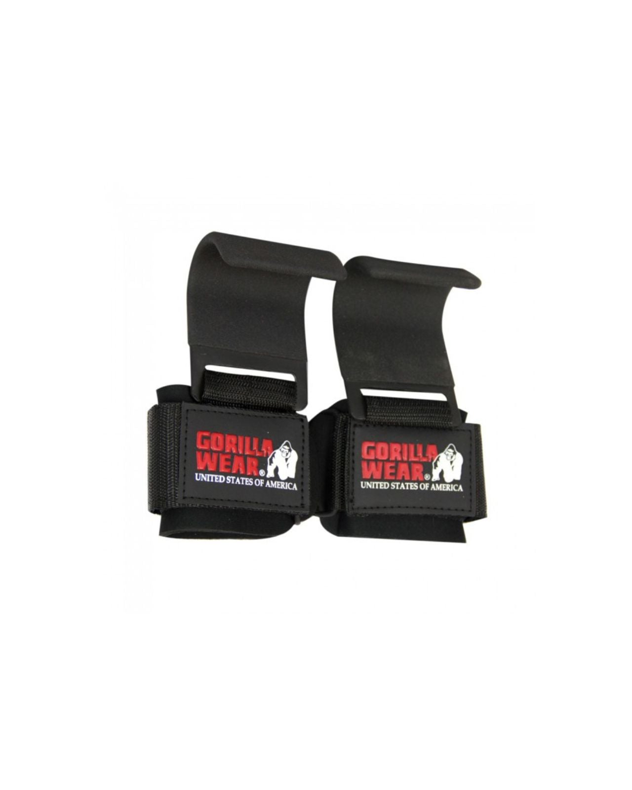 Gorilla Wear Weight Lifting Hooks, black Gorilla Wear