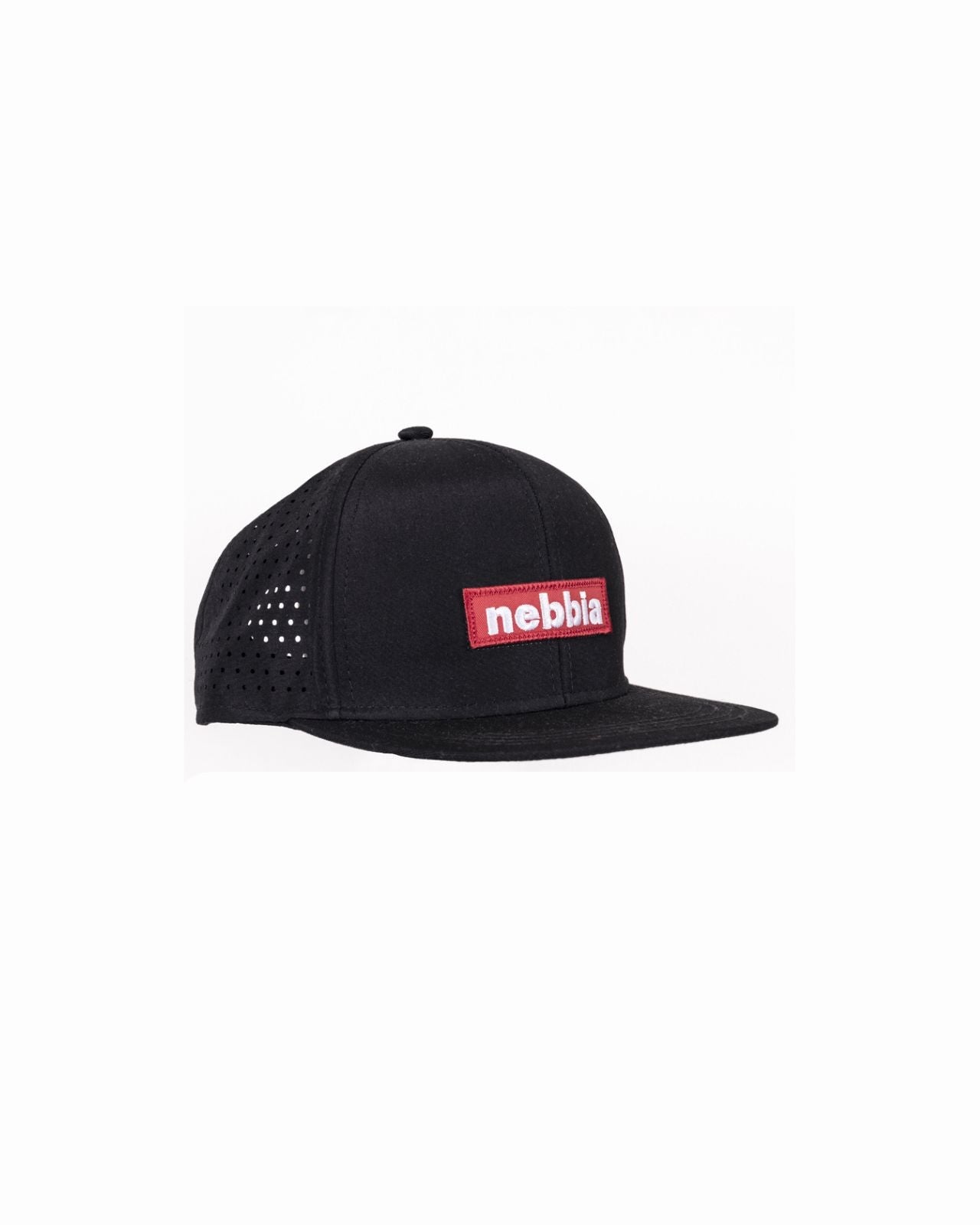NEBBIA Red Label Snapback Cap, black NEBBIA