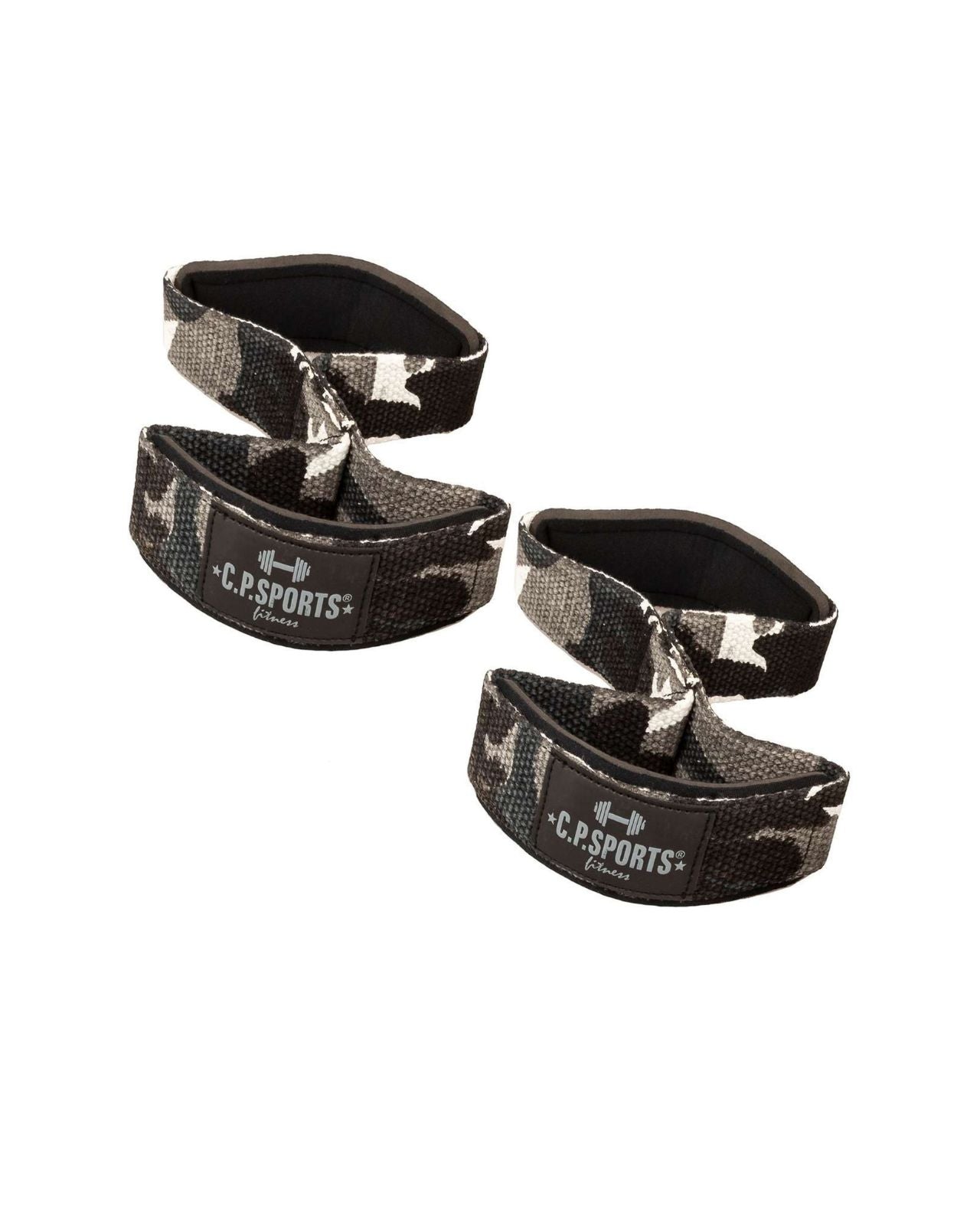 C.P. Sports Figure 8 Straps - Lifting Loops, white camo C.P. Sports