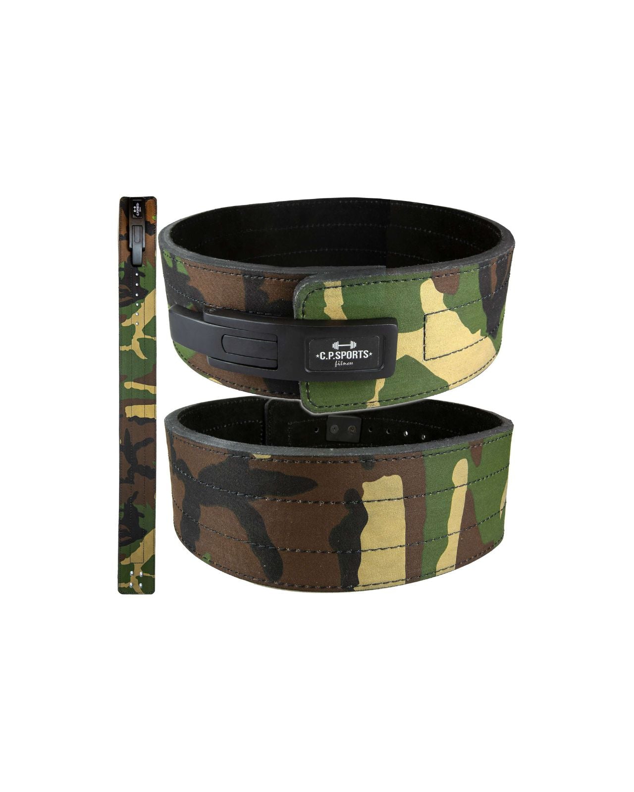 C.P. Sports Powerlifting Lever Belt, green camo C.P. Sports