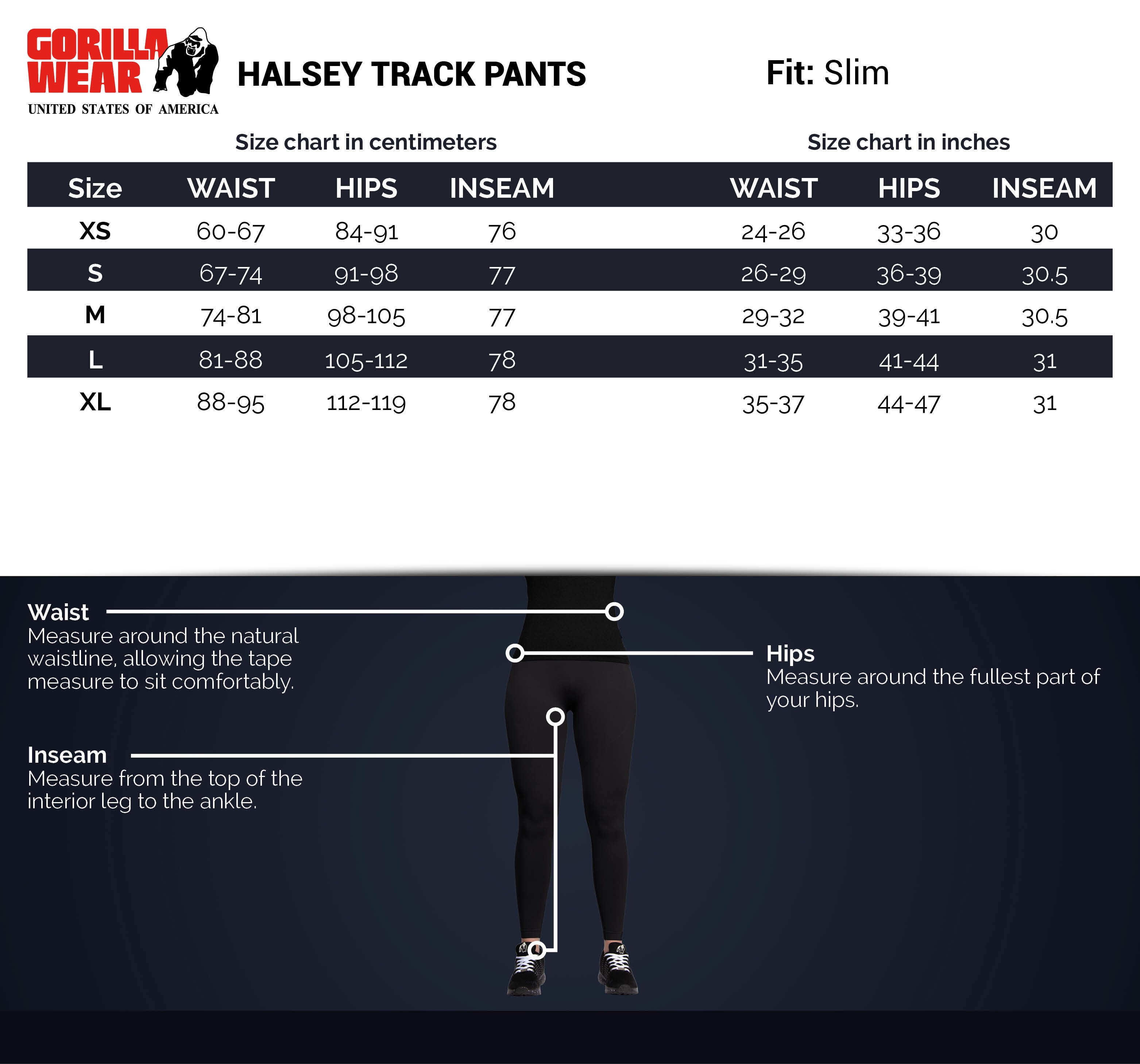Gorilla Wear Halsey Track Pants, black Gorilla Wear