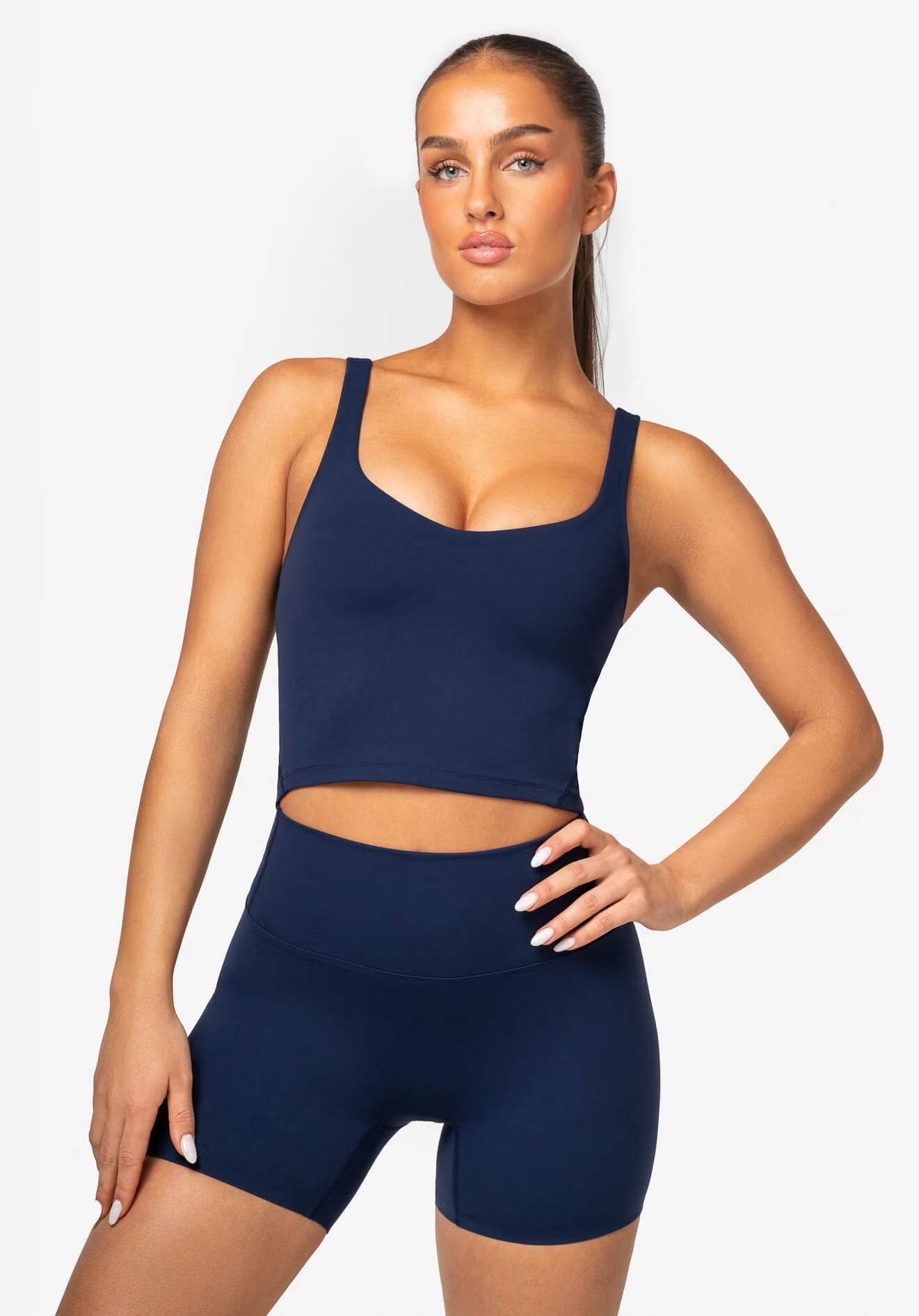 FAMME Softy Crop Top Navy