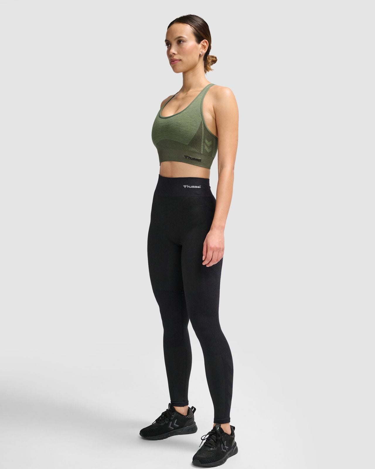 hmlCLEA SEAMLESS MID WAIST TIGHTS Svart
