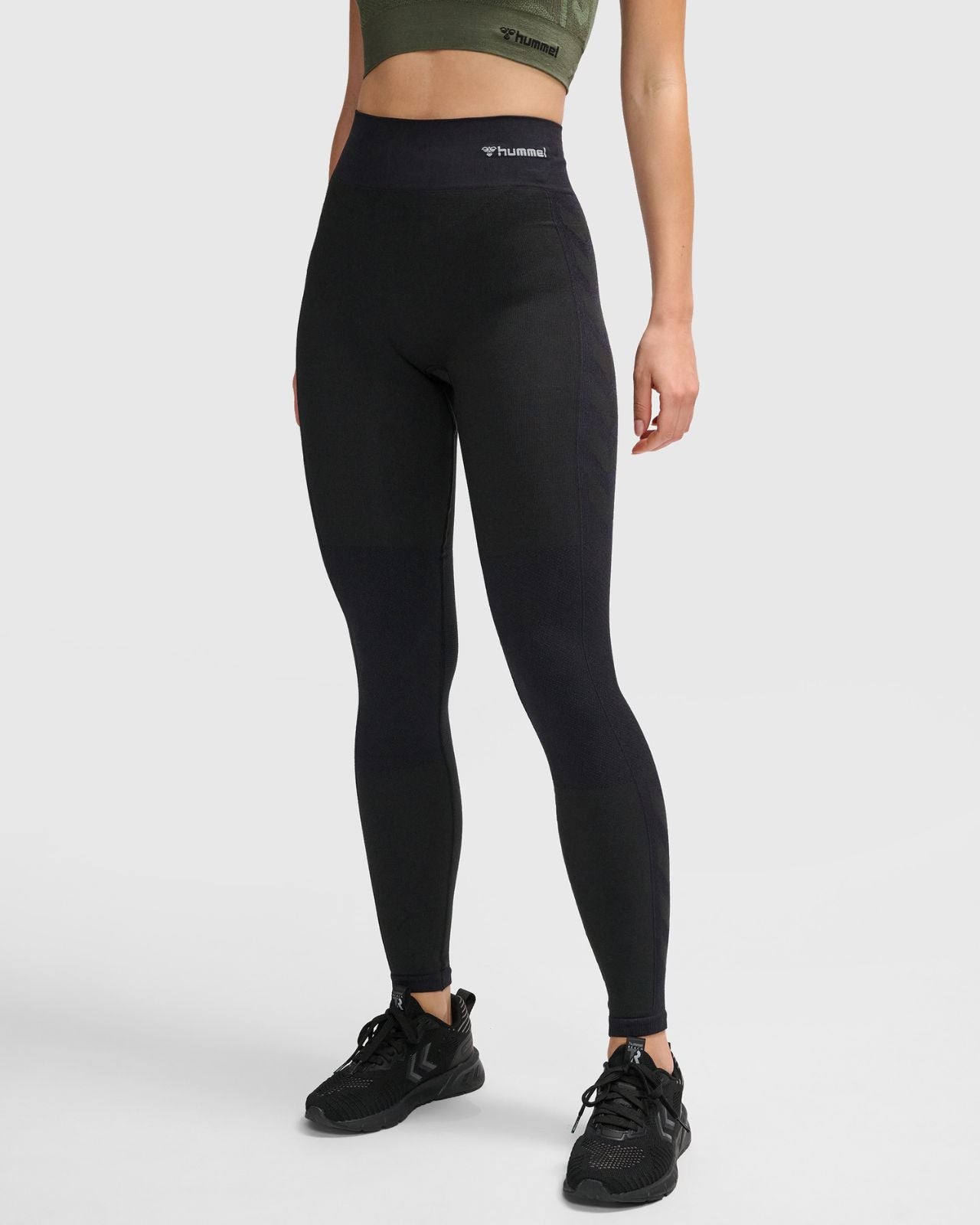 hmlCLEA SEAMLESS MID WAIST TIGHTS Svart