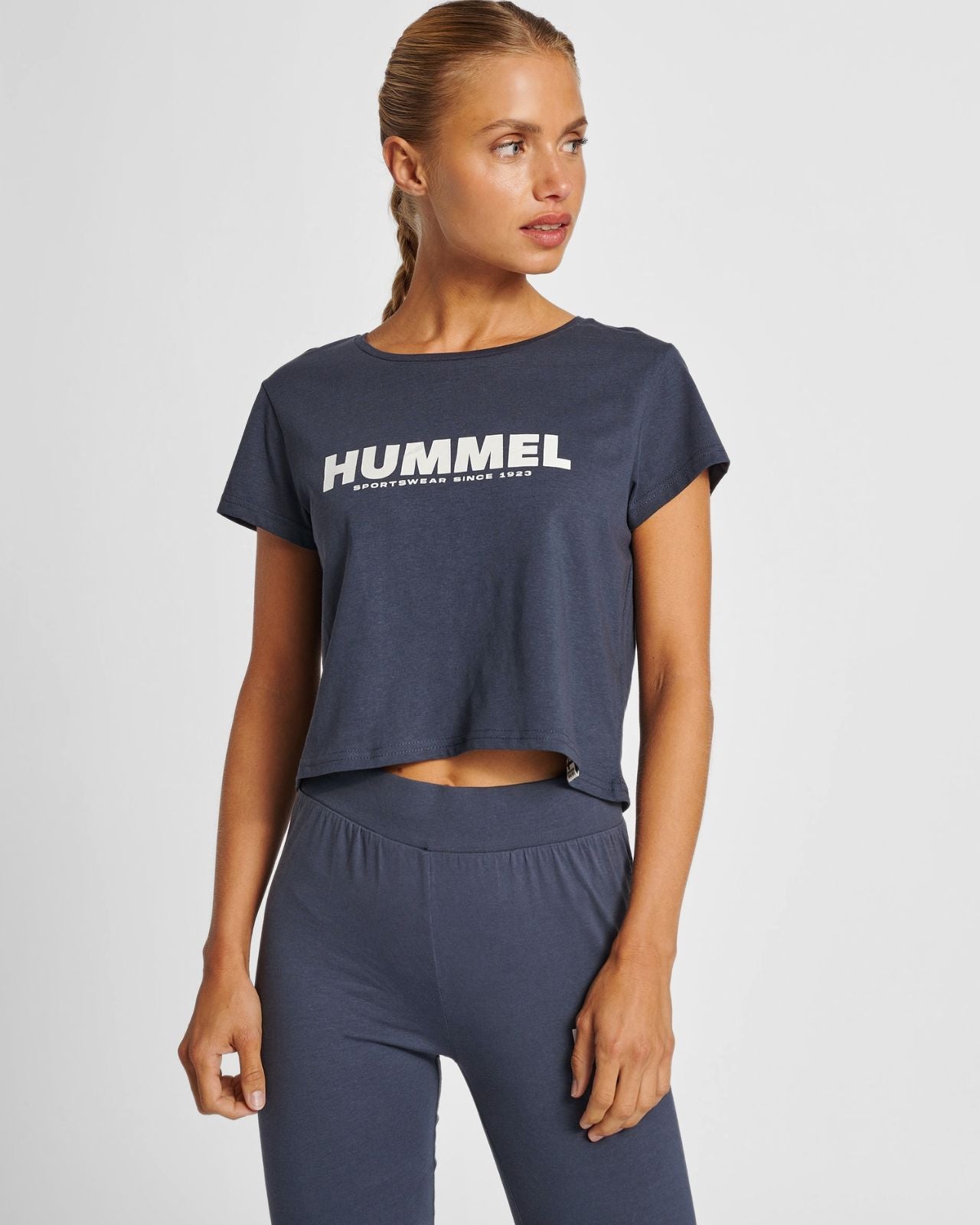 hmlLEGACY WOMAN CROPPED T-SHIRT Grå