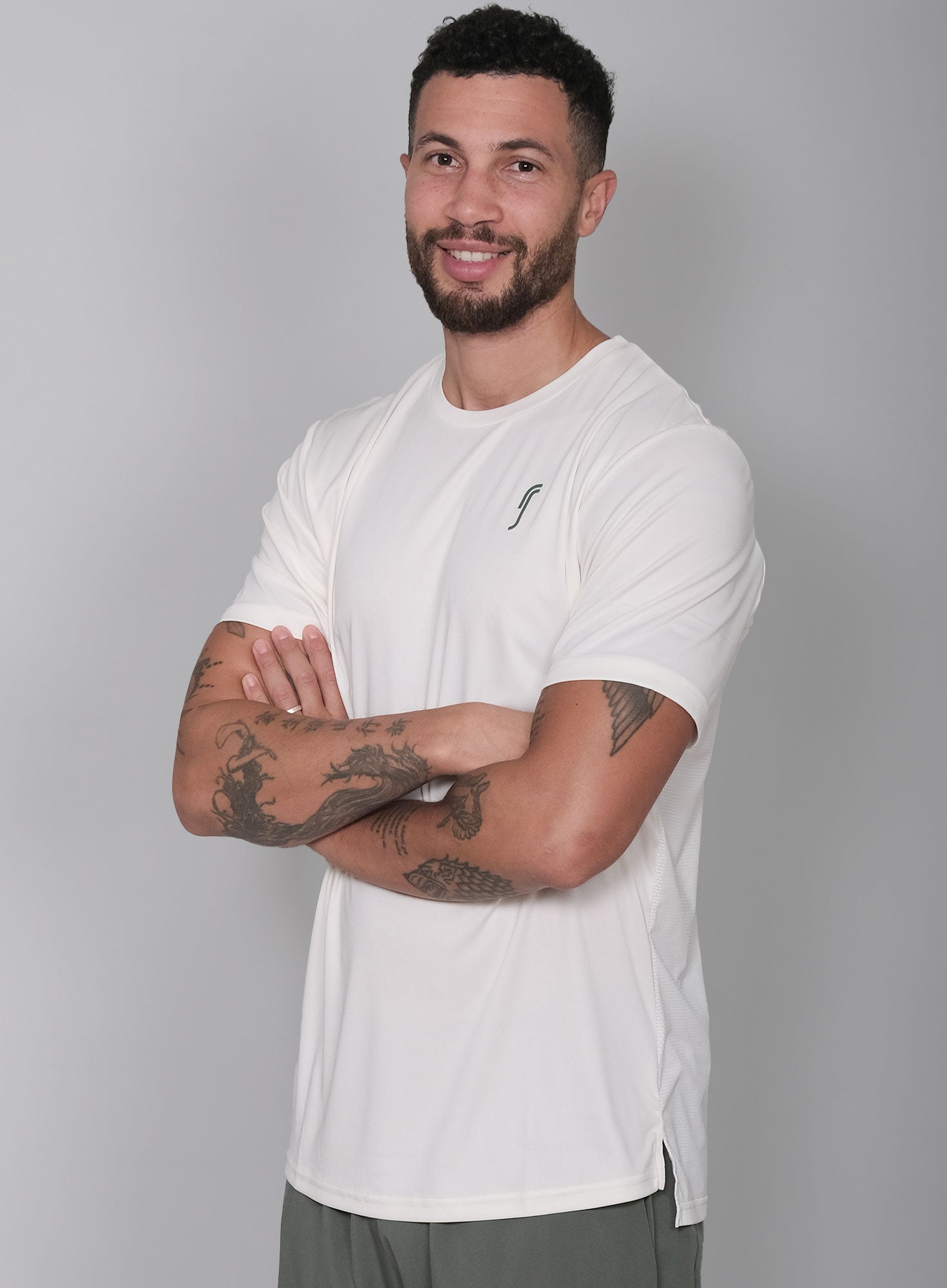 RS Men's Performance Tee Court White RS