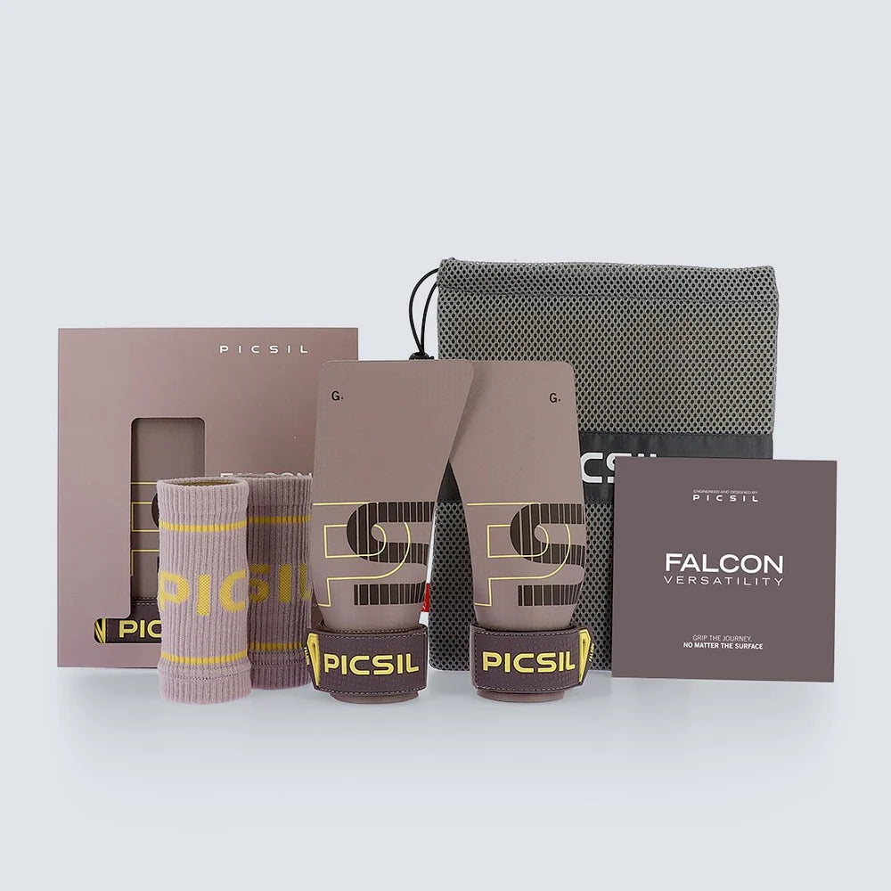 Picsil Falcon Grips SS25 Taupe – grips för pull-ups och bar work