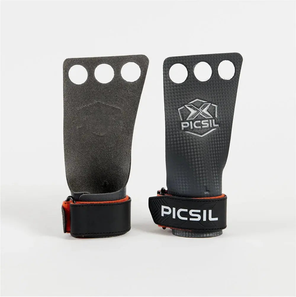 Picsil RX Grips 3H Flare – trehåls crossfit grips i kolfiberstruktur