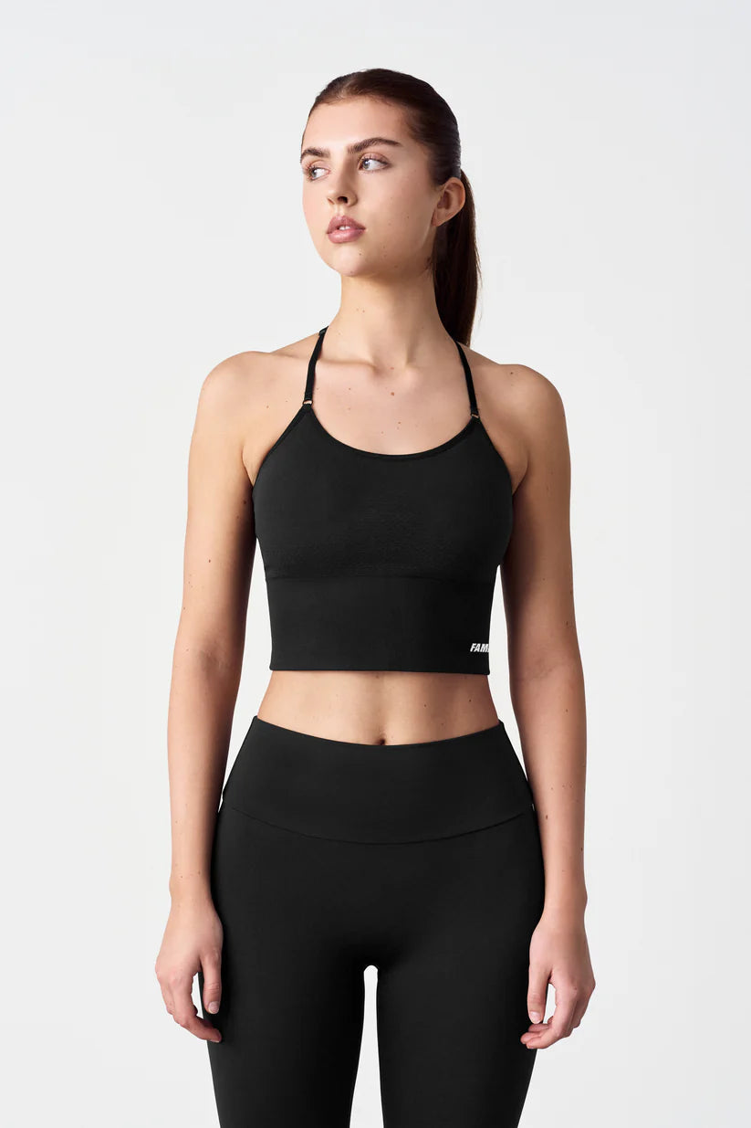 FAMME Power Seamless Top Svart