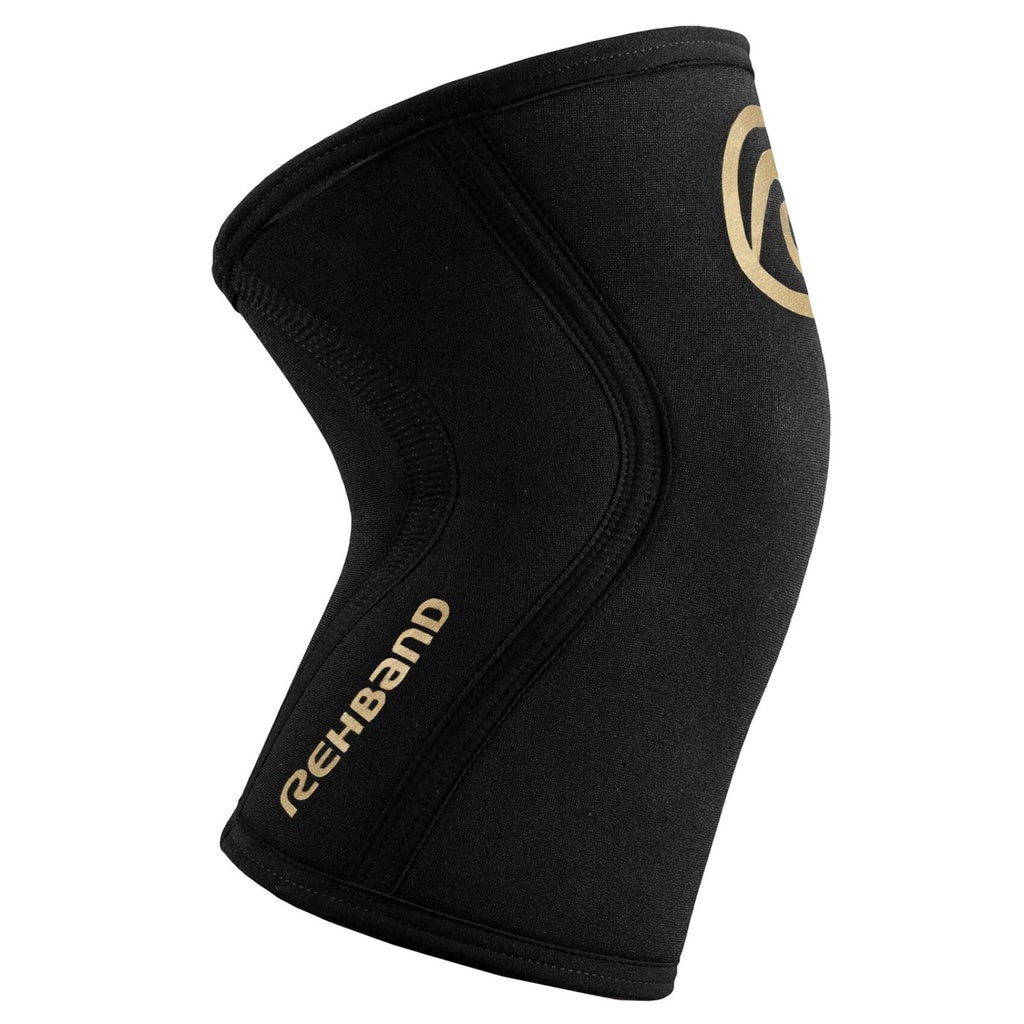 Rehband RX Knee Sleeve 5mm Gold anatomisk passform