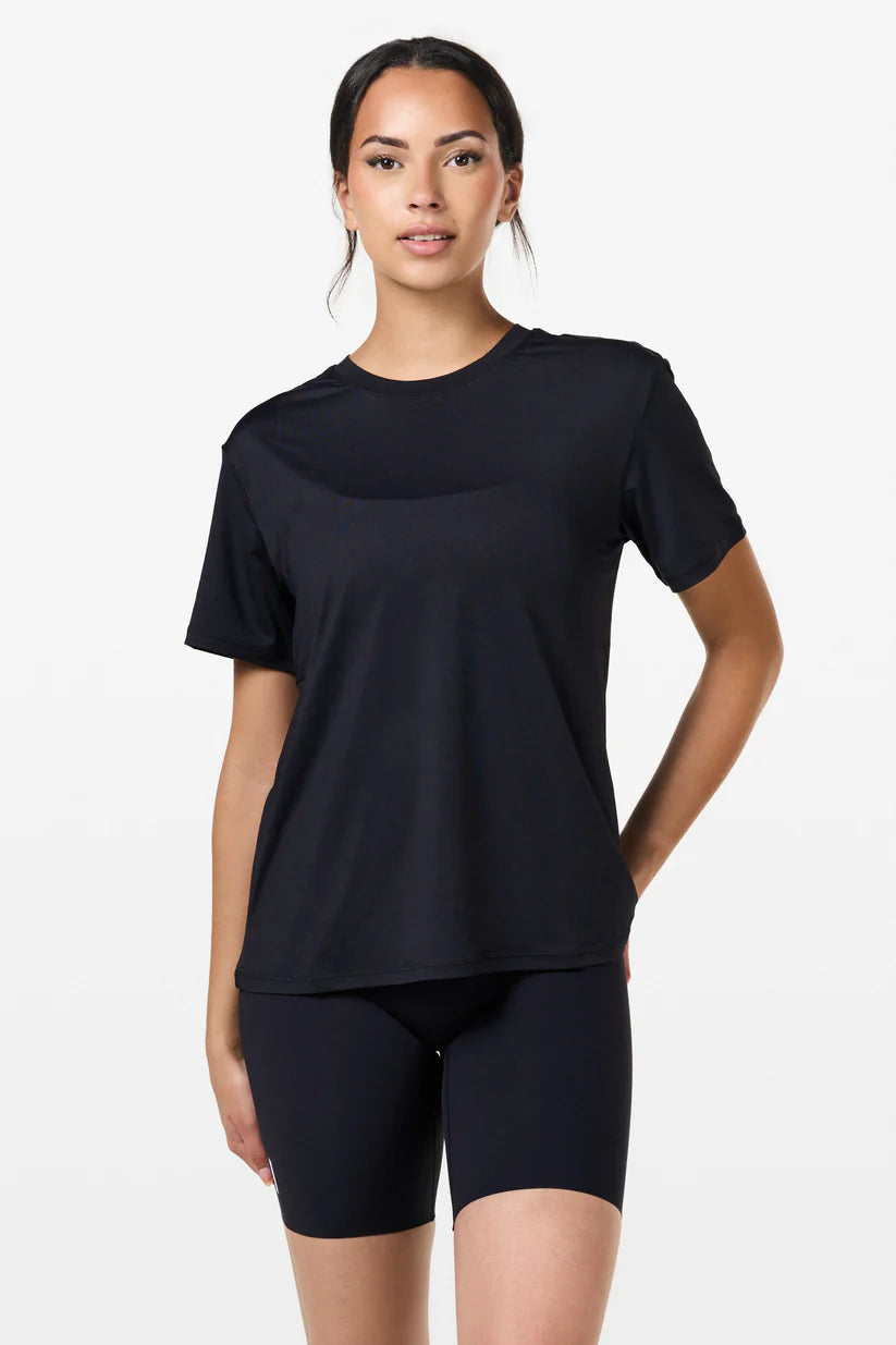 FAMME Relaxed Gym T-Shirt Svart – Oversized Träningstopp