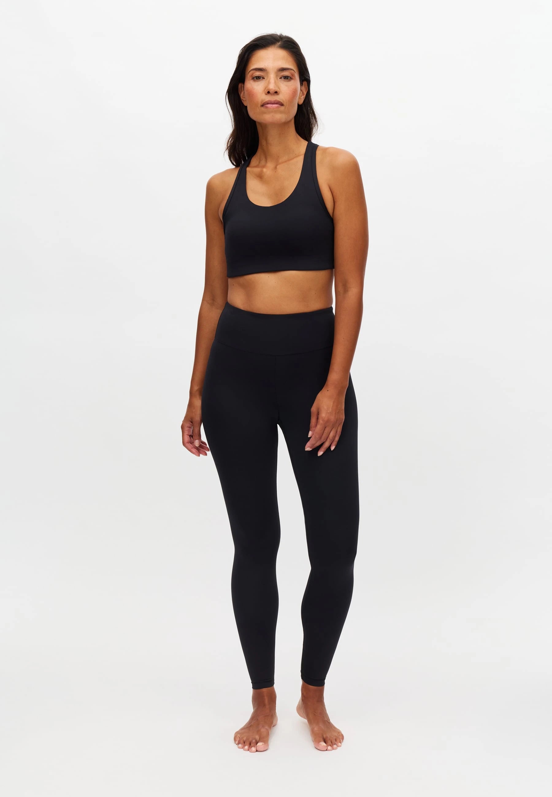 Röhnisch Legacy High Waist Tights Svart – tights för träning i svart, helkropp framifrån