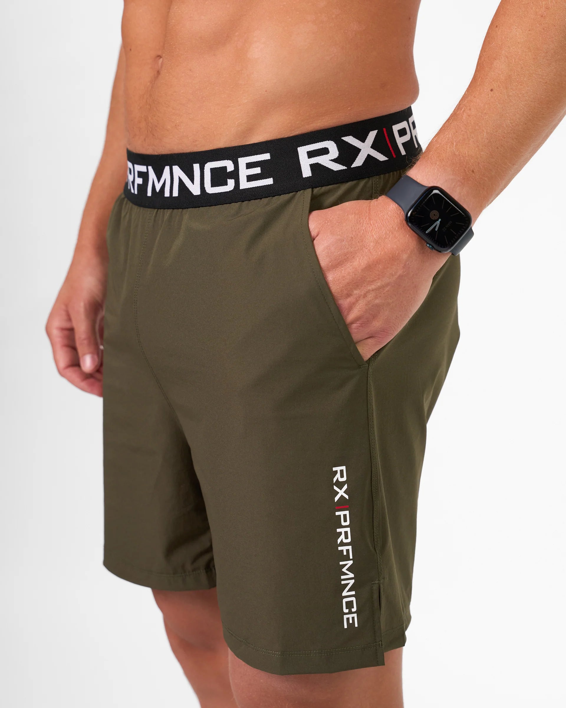 RX Performance Comp Shorts Forest Night under träning