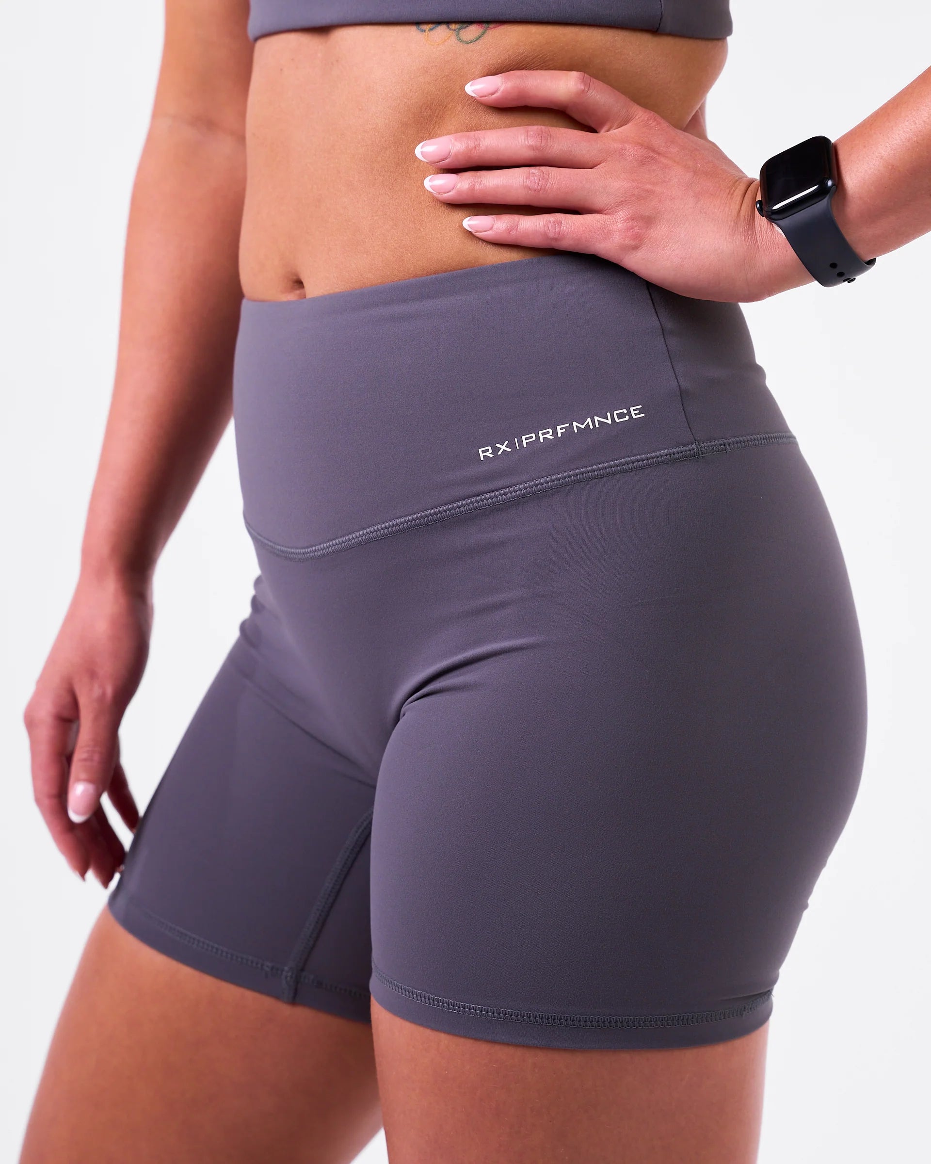 RX Performance Kelly Shorts Dusty Violet high waist shorts