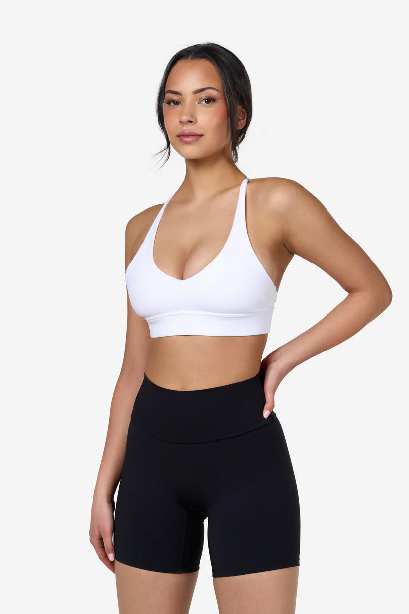 FAMME Signature Sports Bra Vit – Sport-bh