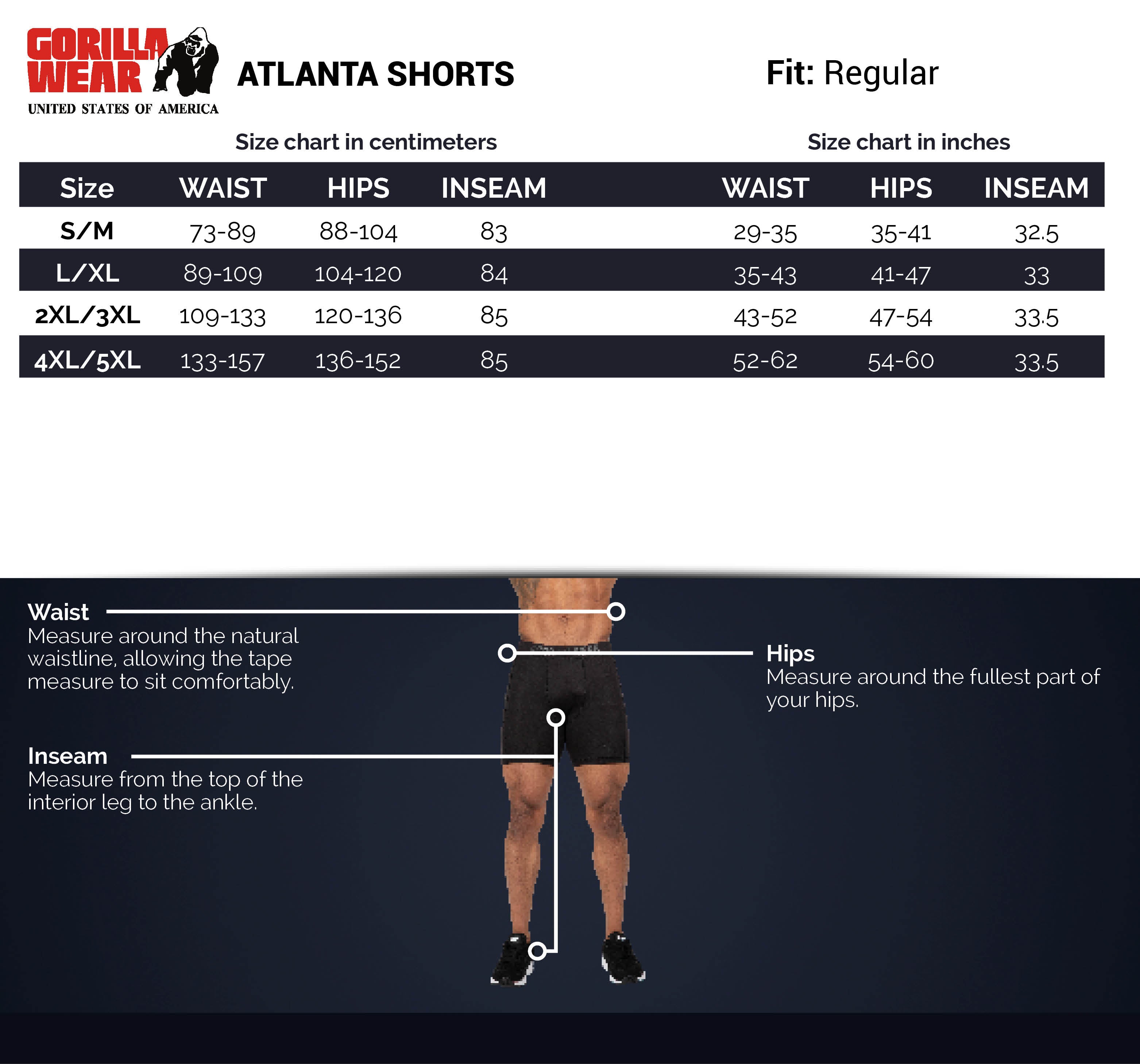 Gorilla Wear Atlanta Shorts, black/grey Gorilla Wear