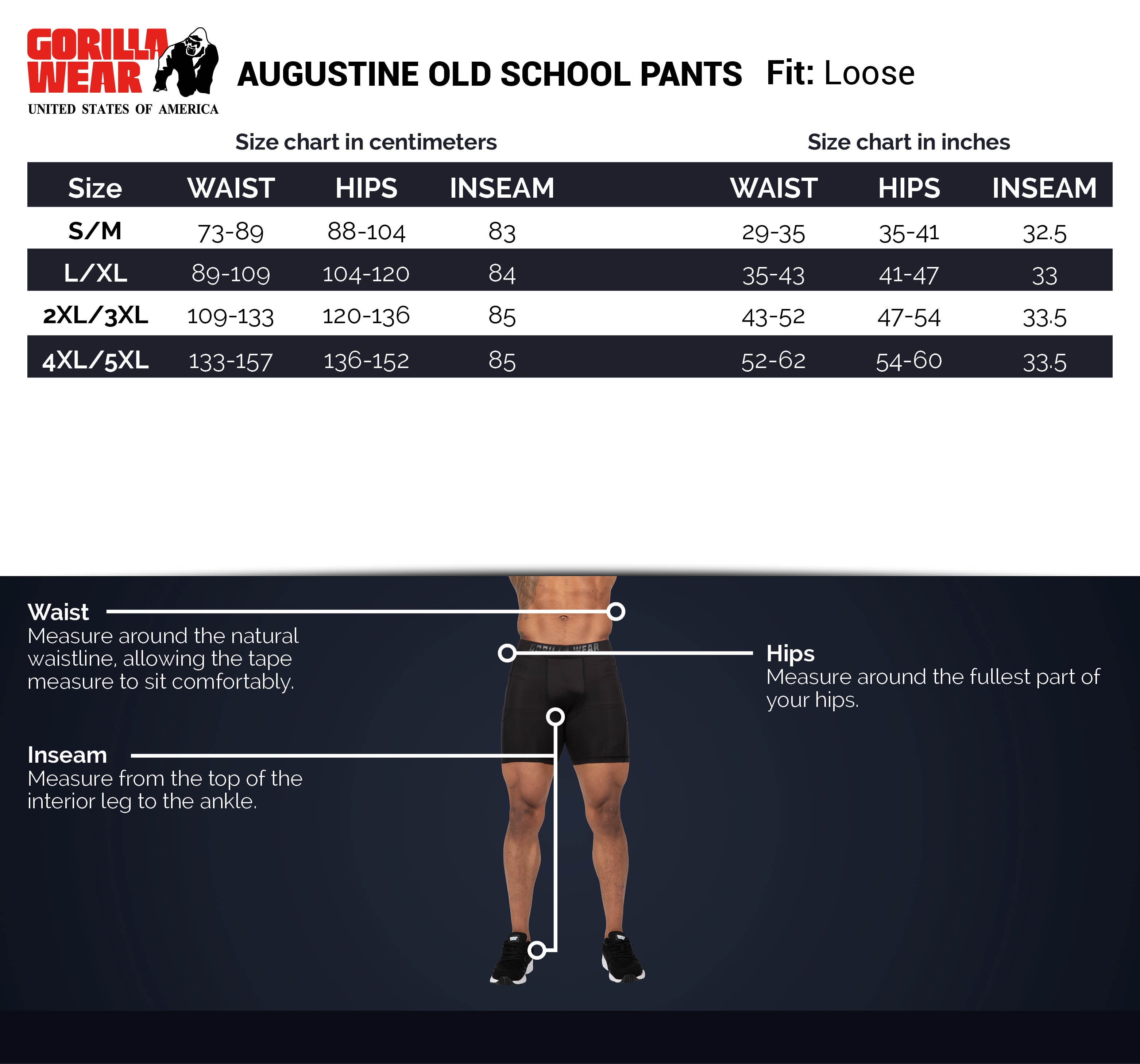 Gorilla Wear Augustine Old School Pants, grey Gorilla Wear