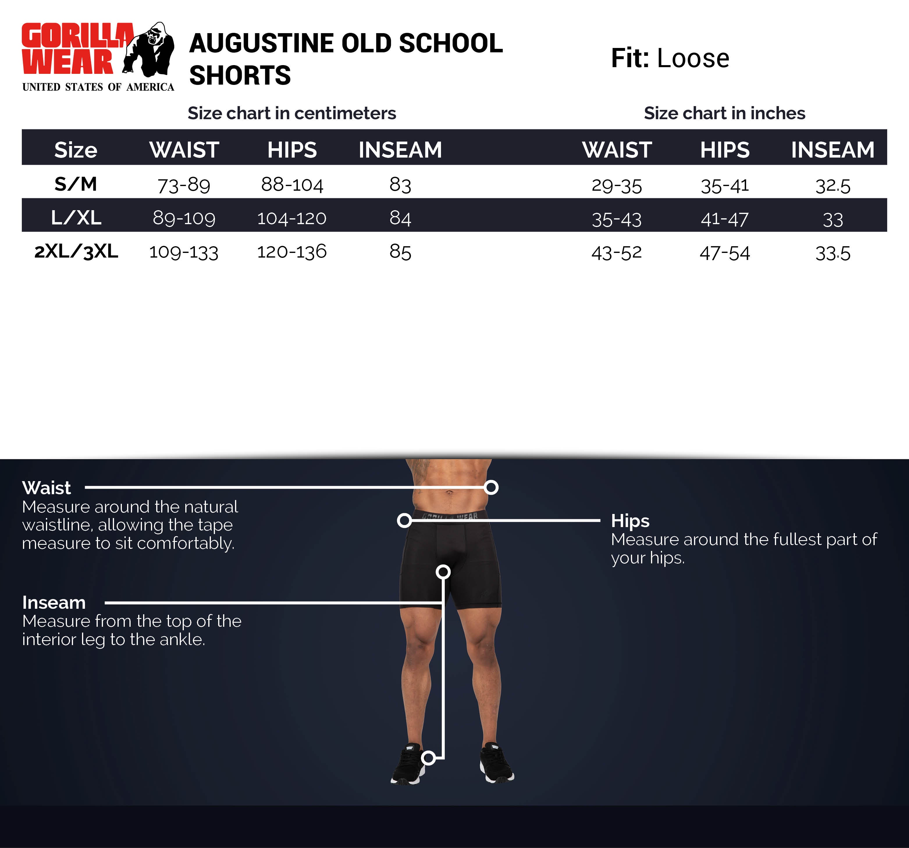 Gorilla Wear Augustine Old School Shorts, grey Gorilla Wear