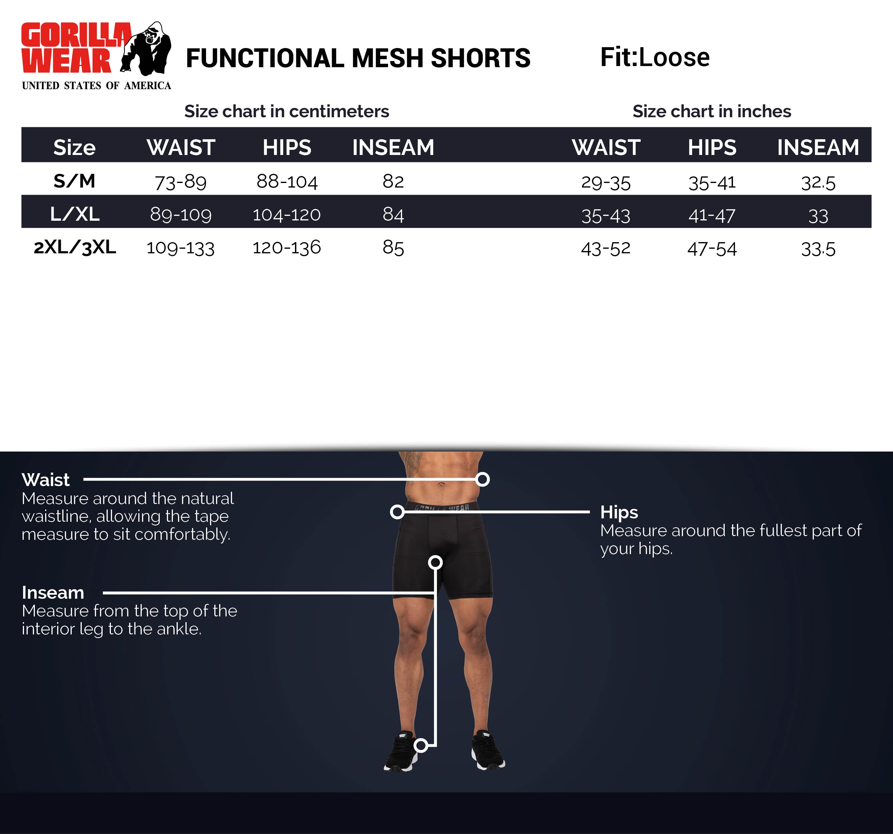 Gorilla Wear Functional Mesh Shorts, black/red Gorilla Wear