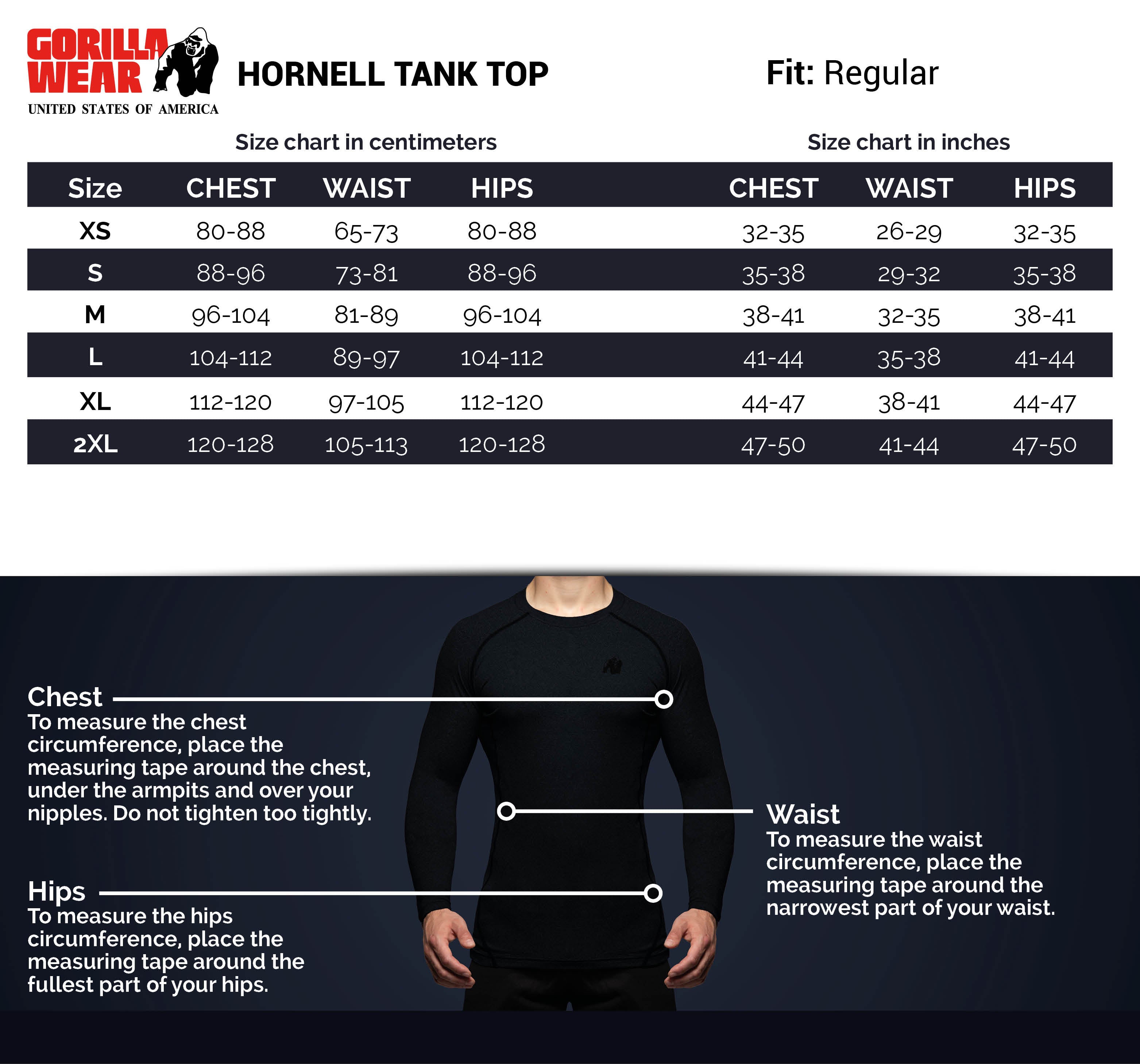Gorilla Wear Hornell Tank Top, black/red Gorilla Wear