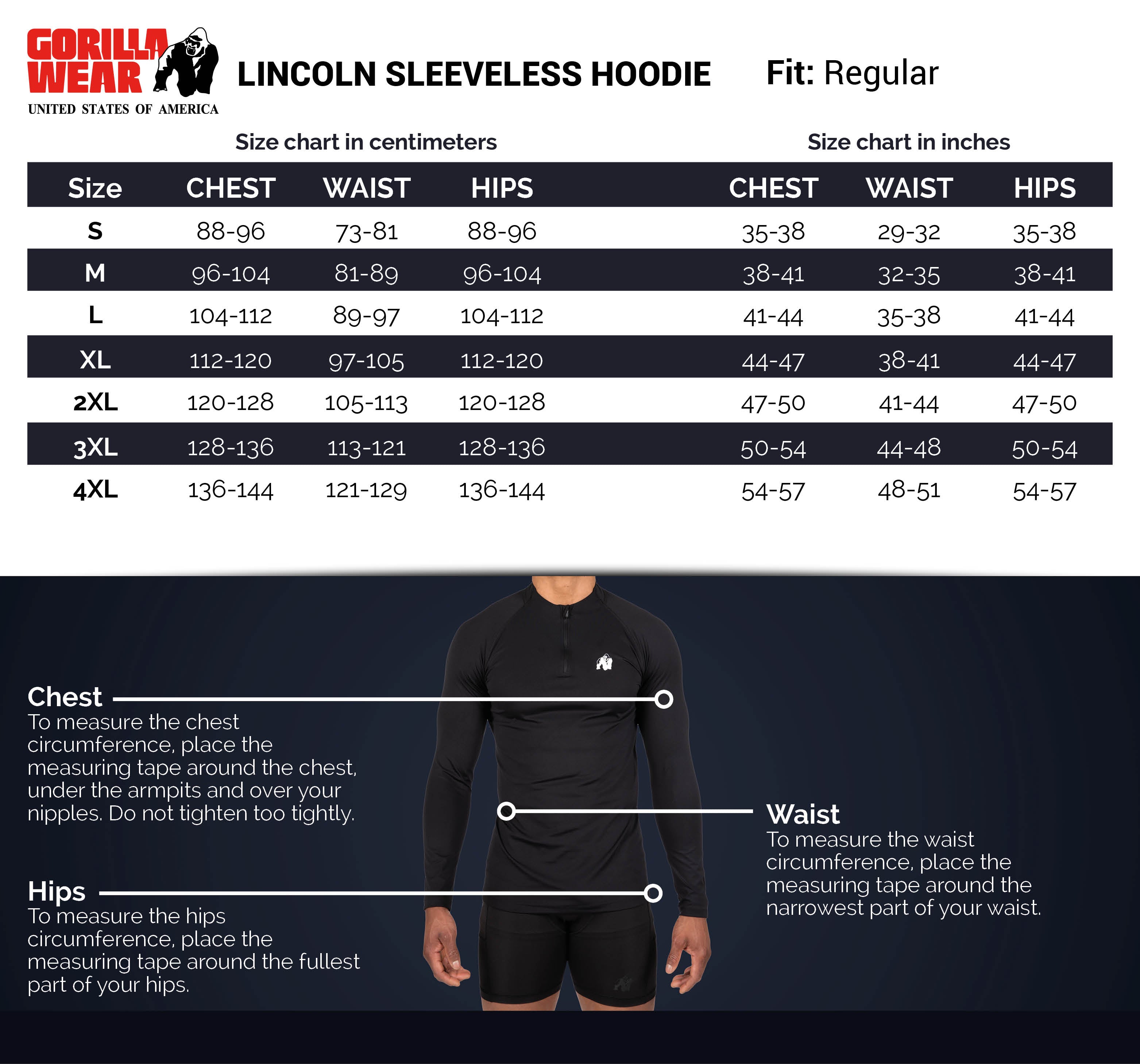 Gorilla Wear Lincoln Sleeveless Hoodie, grey Gorilla Wear