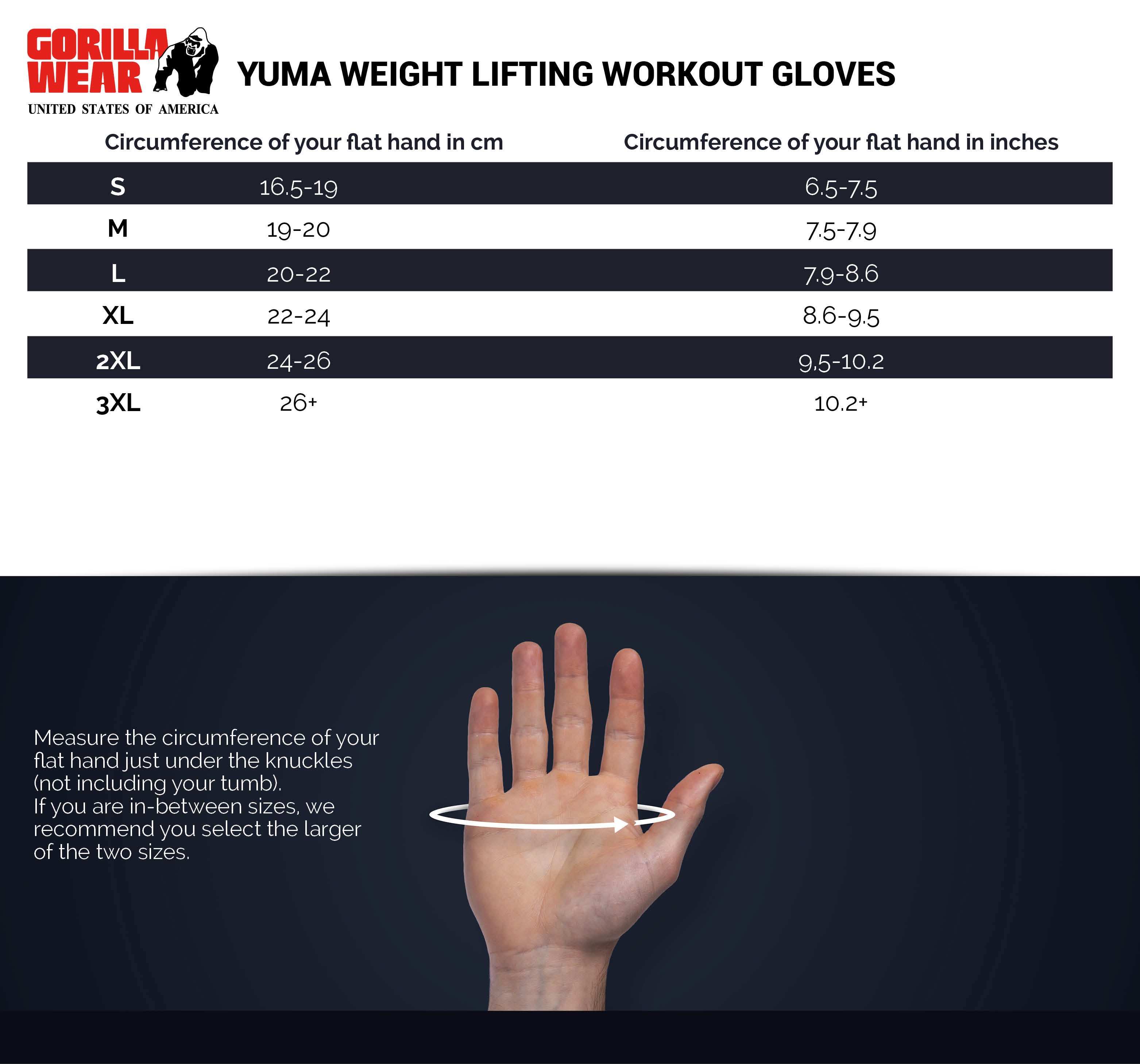 Gorilla Wear Yuma Weightlifting Workout Gloves, black/white Gorilla Wear