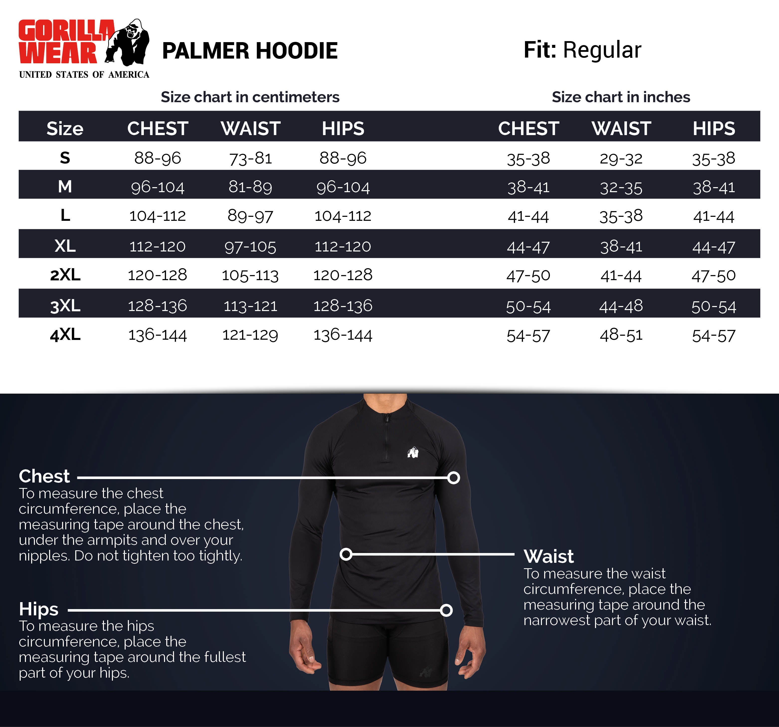 Gorilla Wear Palmer Hoodie, black