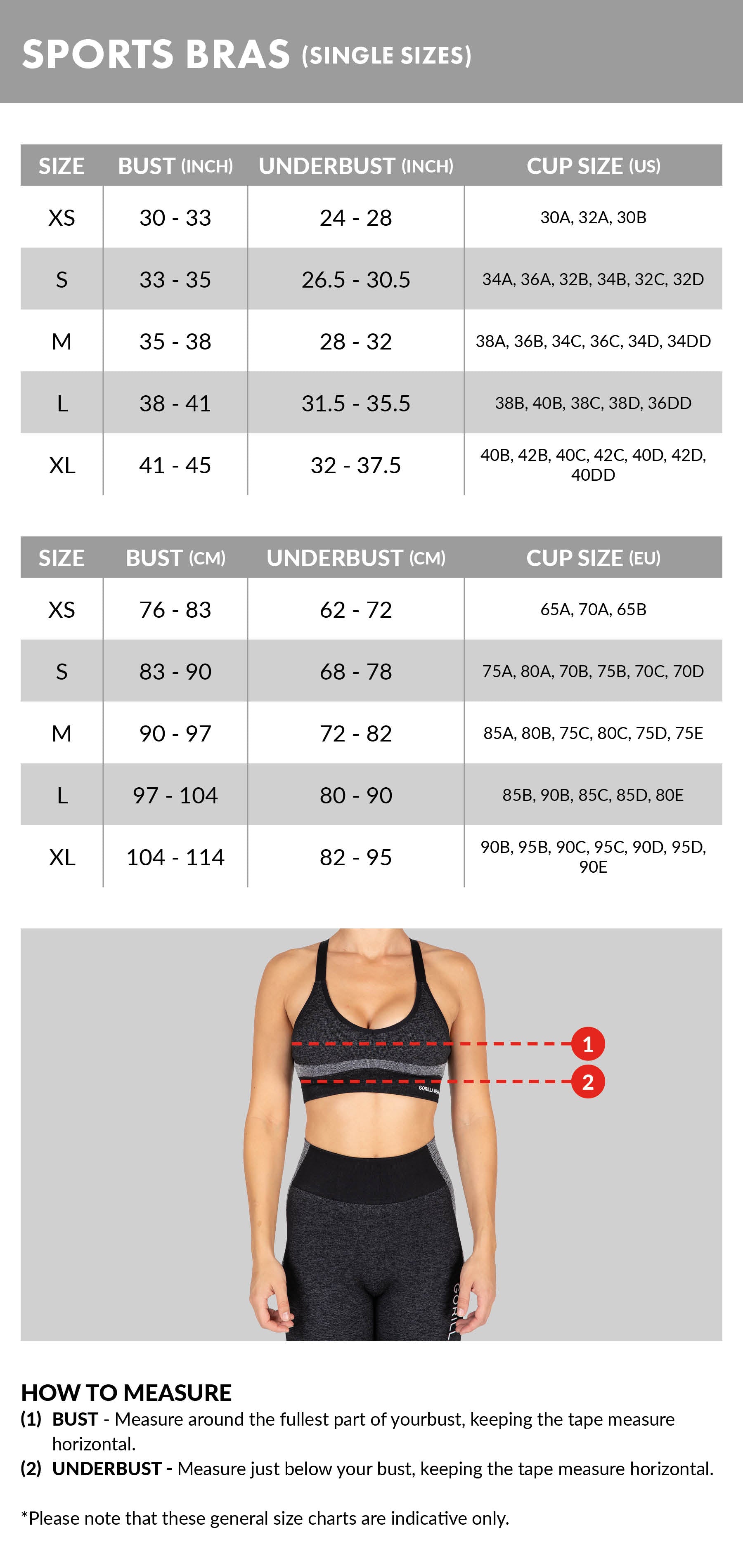Gorilla Wear Camilla Zip-Front Sports Bra, blue denim Gorilla Wear