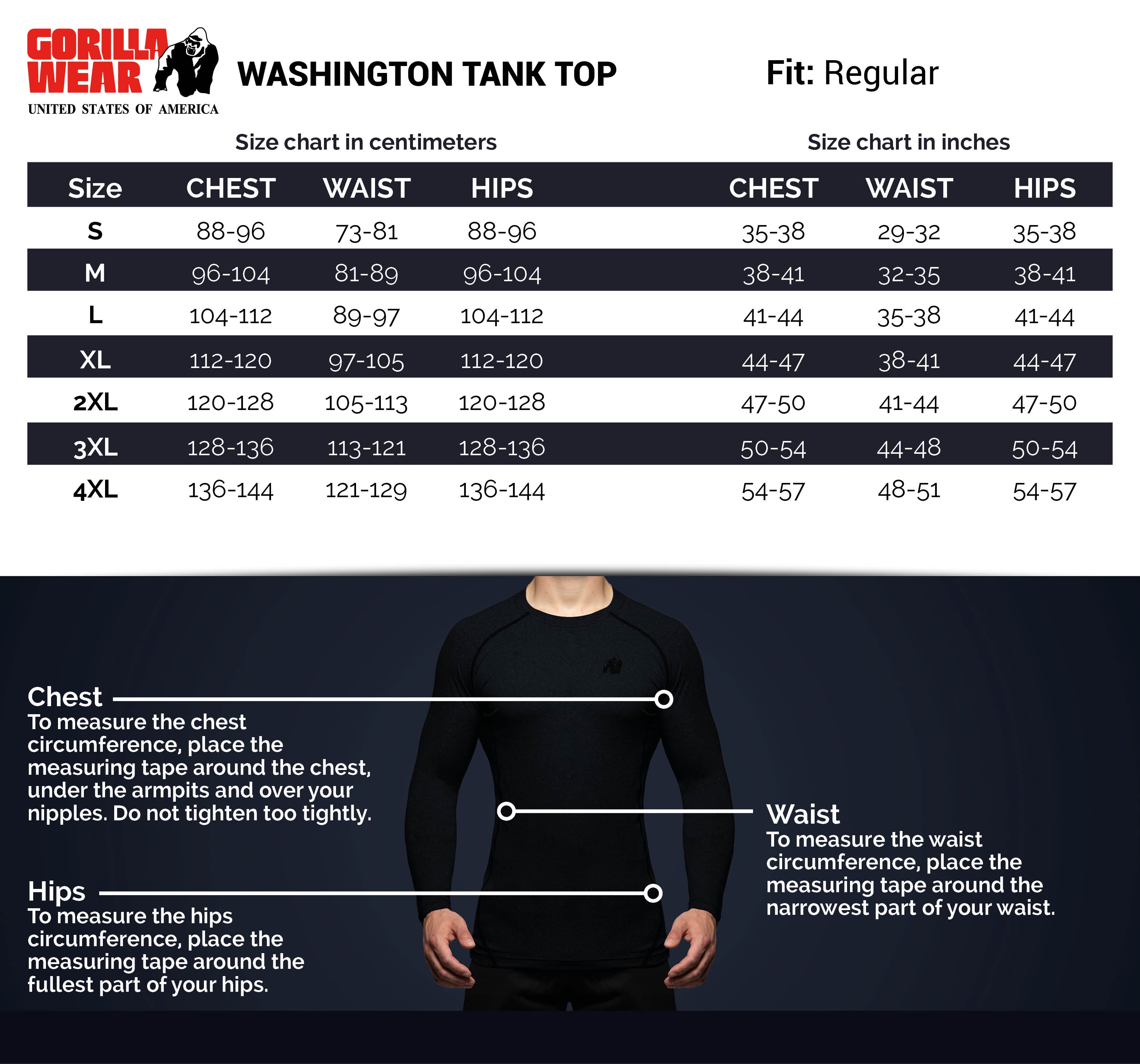 Gorilla Wear Washington Tank Top, blue Gorilla Wear