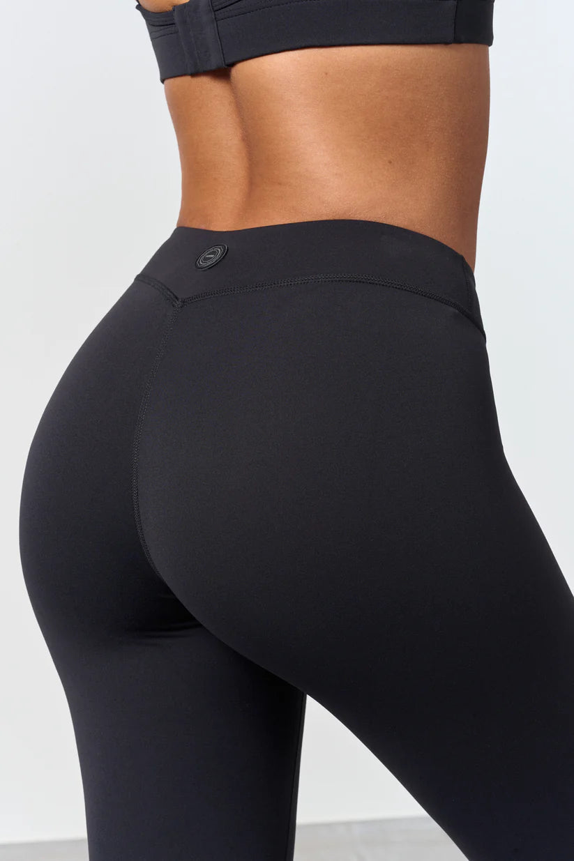 FAMME Mid Waist Softy Tights Svart