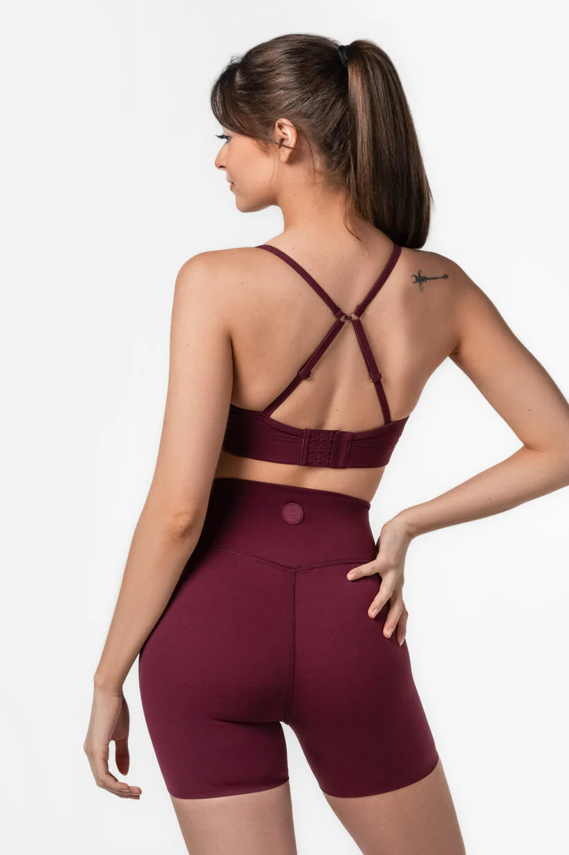 FAMME Softy Sports Bra Bordeaux – Justerbar Sport-bh