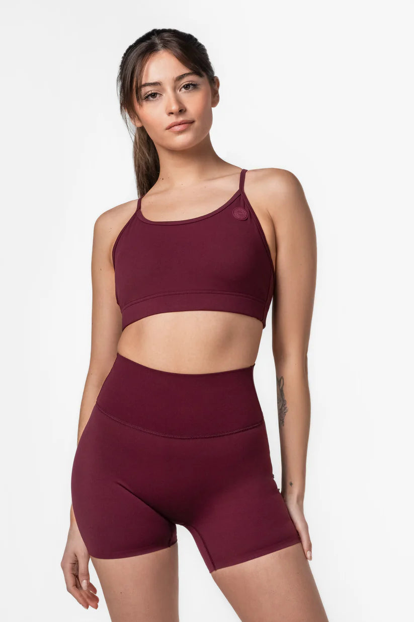 FAMME Softy Sports Bra Bordeaux – Justerbar Sport-bh