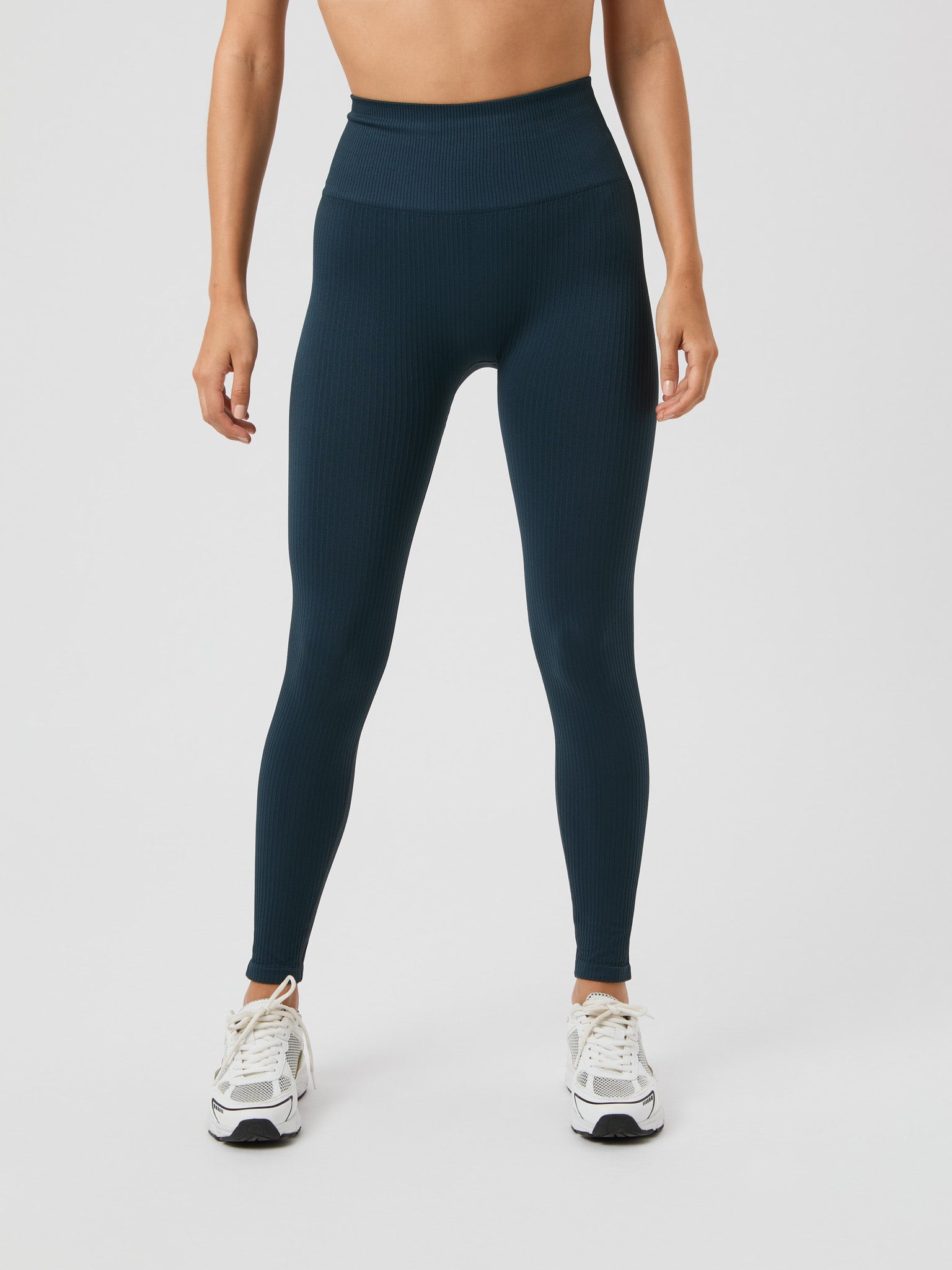 BJÖRN BORG Studio Seamless Rib Tights Midnight Navy