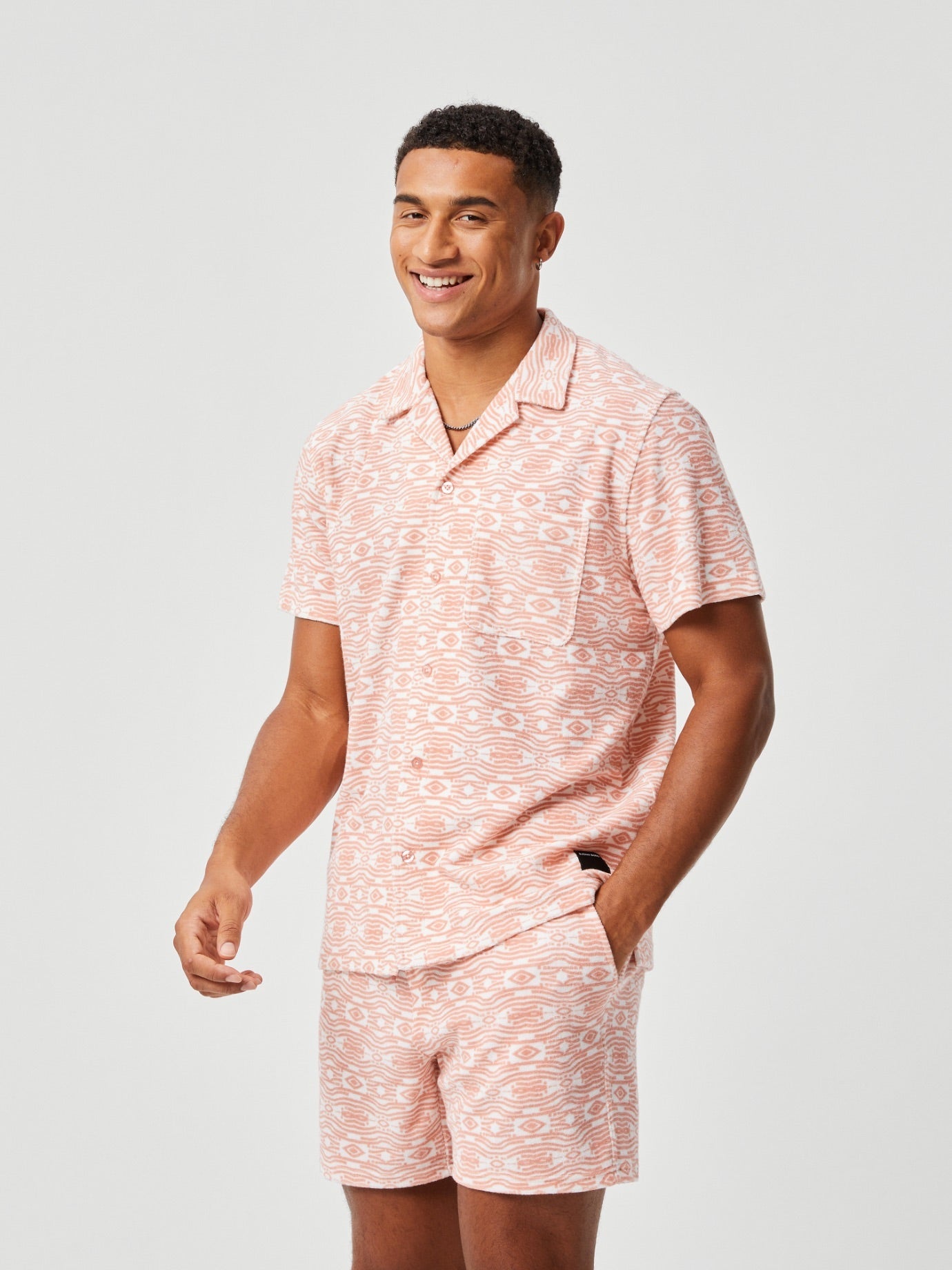 BJÖRN BORG Borg Toweling Pool Shirt BB Radio Wave Big 1