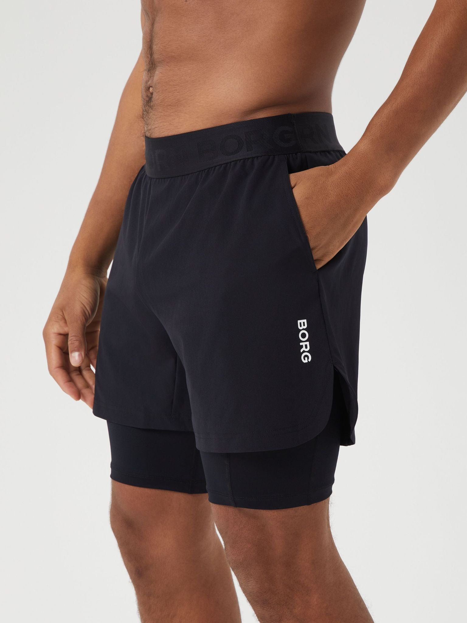 BJÖRN BORG Borg 2 IN 1 Shorts Black Beauty