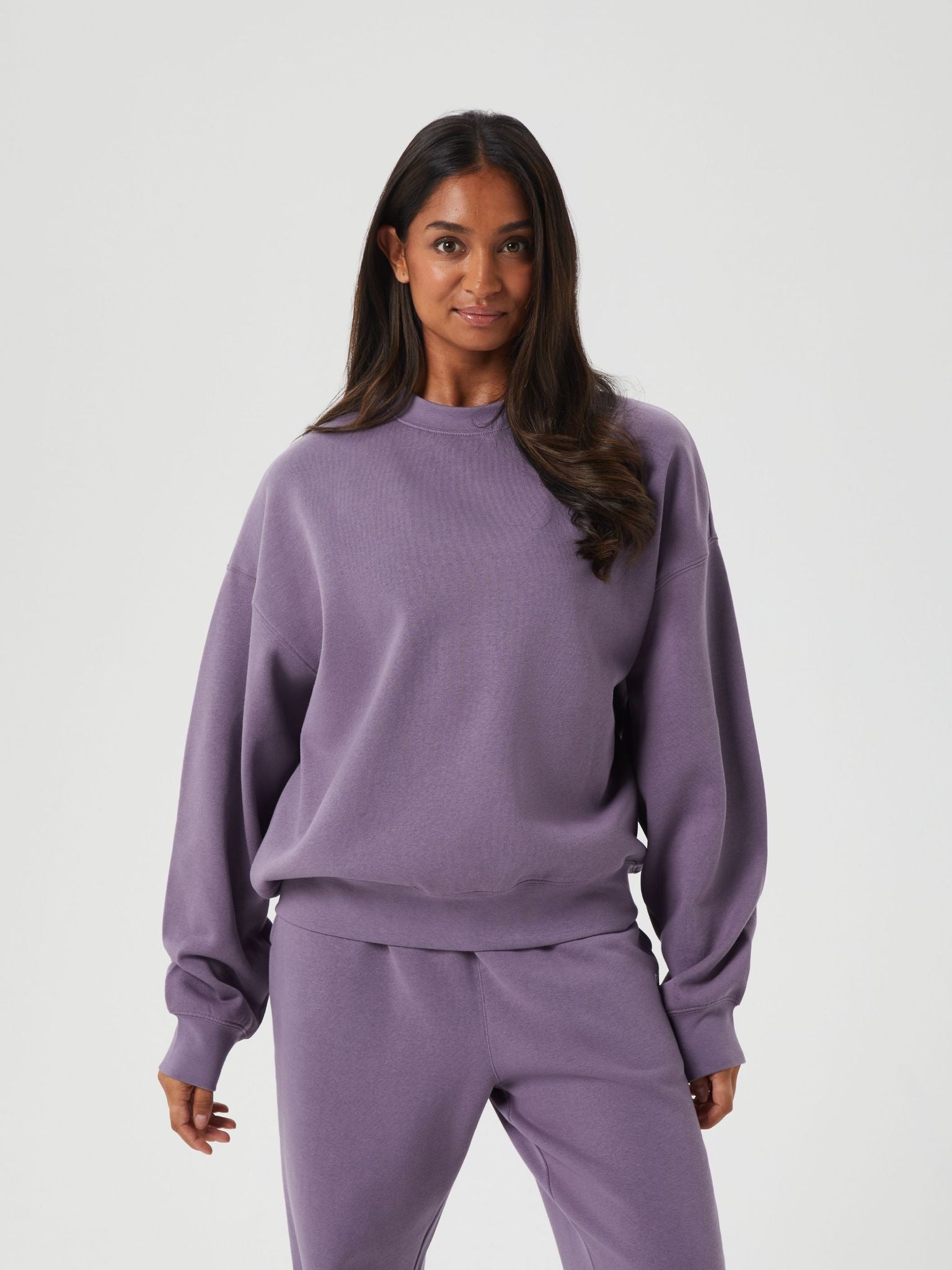 BJÖRN BORG Studio Oversized Crew Purple Sage