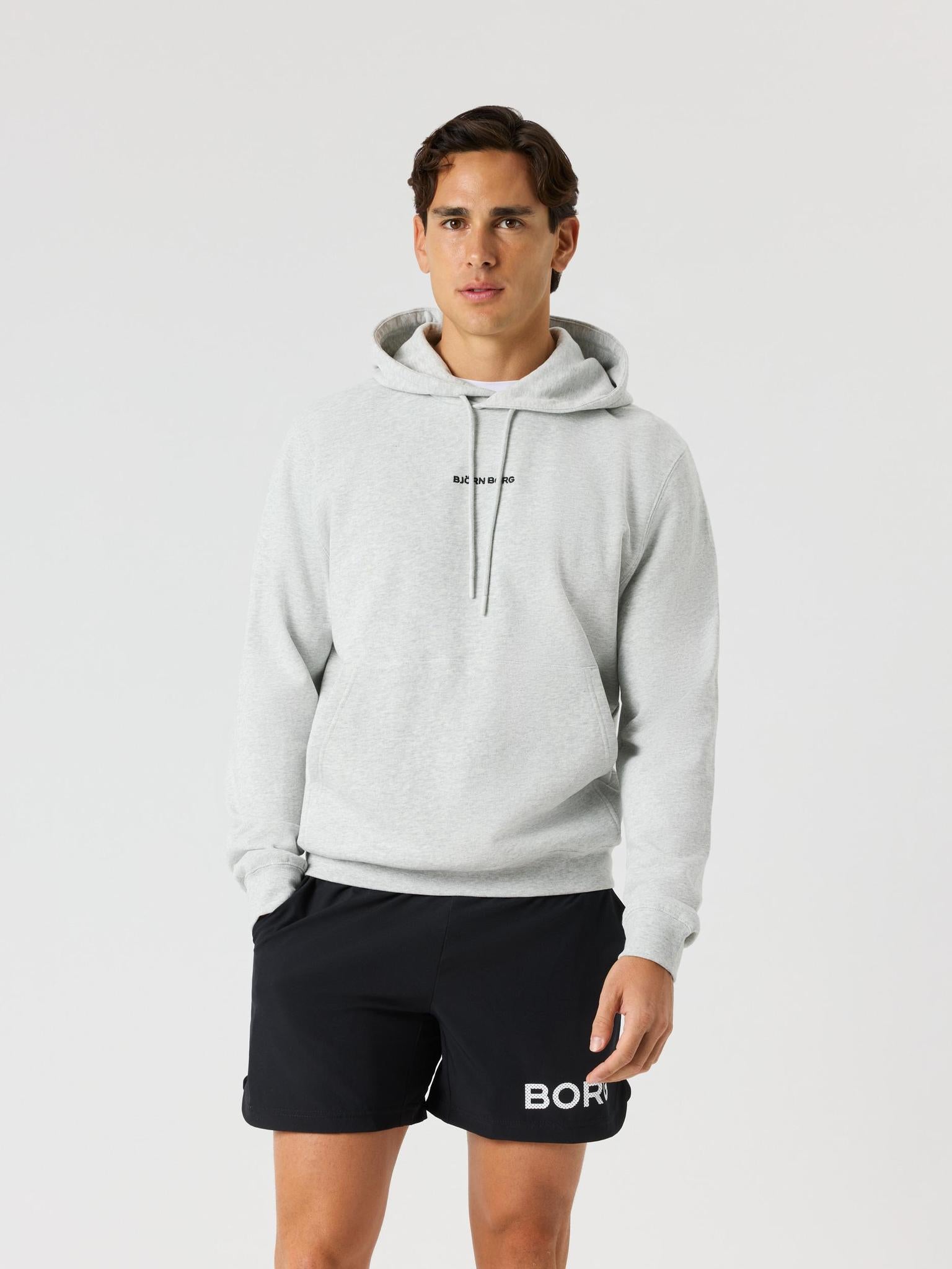 BJÖRN BORG Borg Classic Hoodie Ultra Light Grey Melange