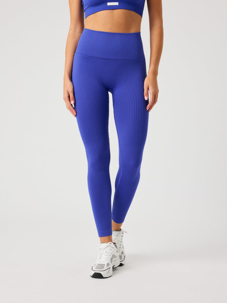 BJÖRN BORG Studio Seamless Ribbed Tights Clematis Blue
