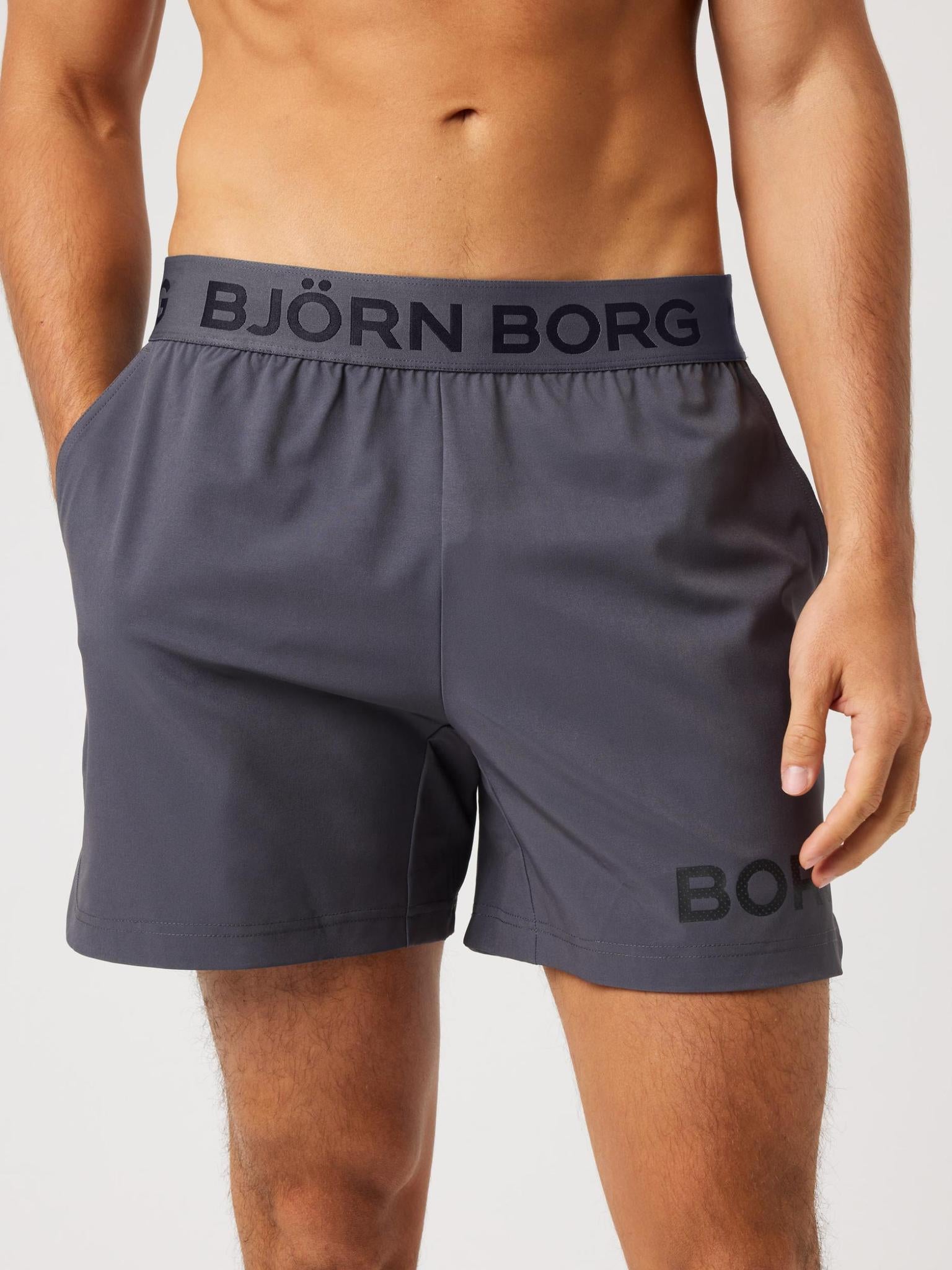 BJÖRN BORG Borg 6" Shorts Asphalt