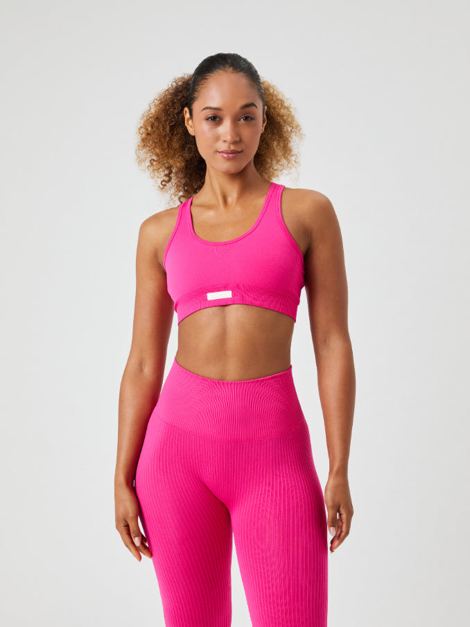 BJÖRN BORG Studio Seamless Low Sports Bra Pink Glo