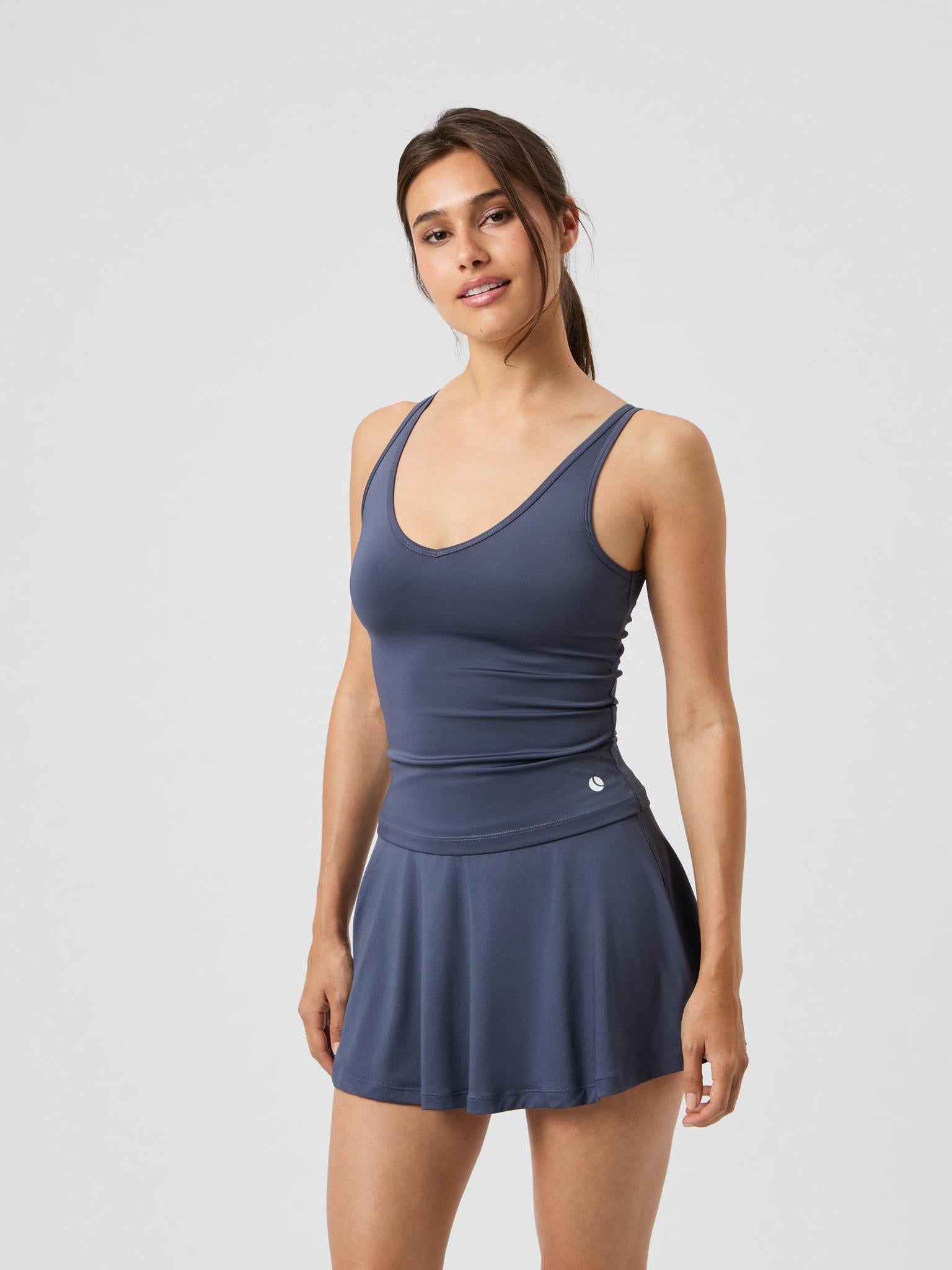 BJÖRN BORG Ace Deep V Neck Tank Top Odyssey Gray
