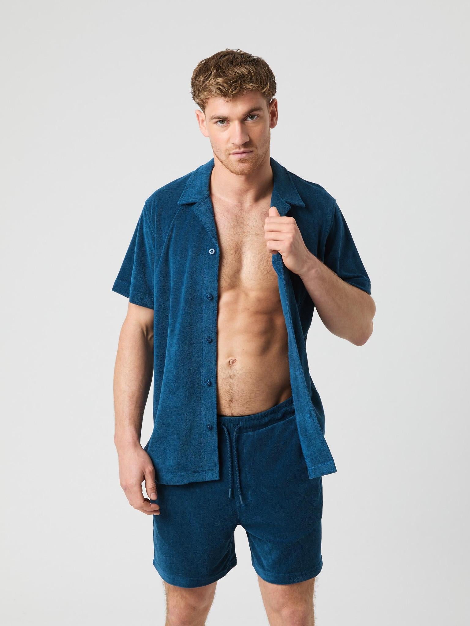 BJÖRN BORG Borg Toweling Pool Shirt Gibraltar Sea