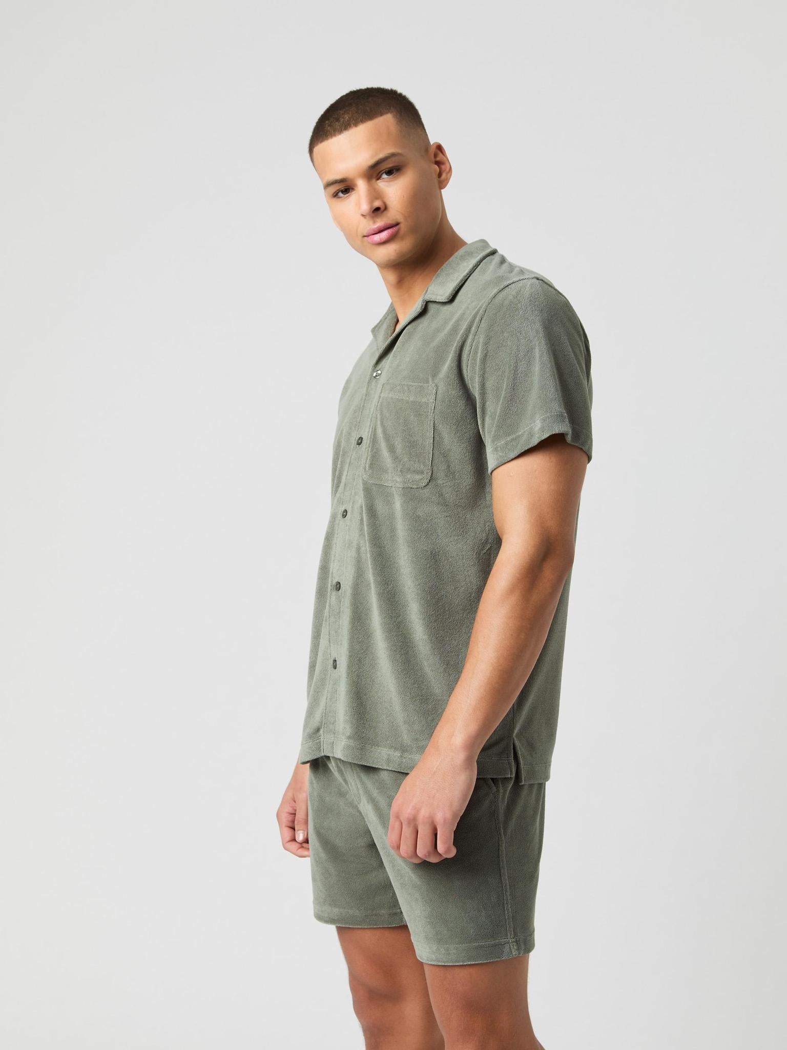 BJÖRN BORG Borg Toweling Pool Shirt Agave Green